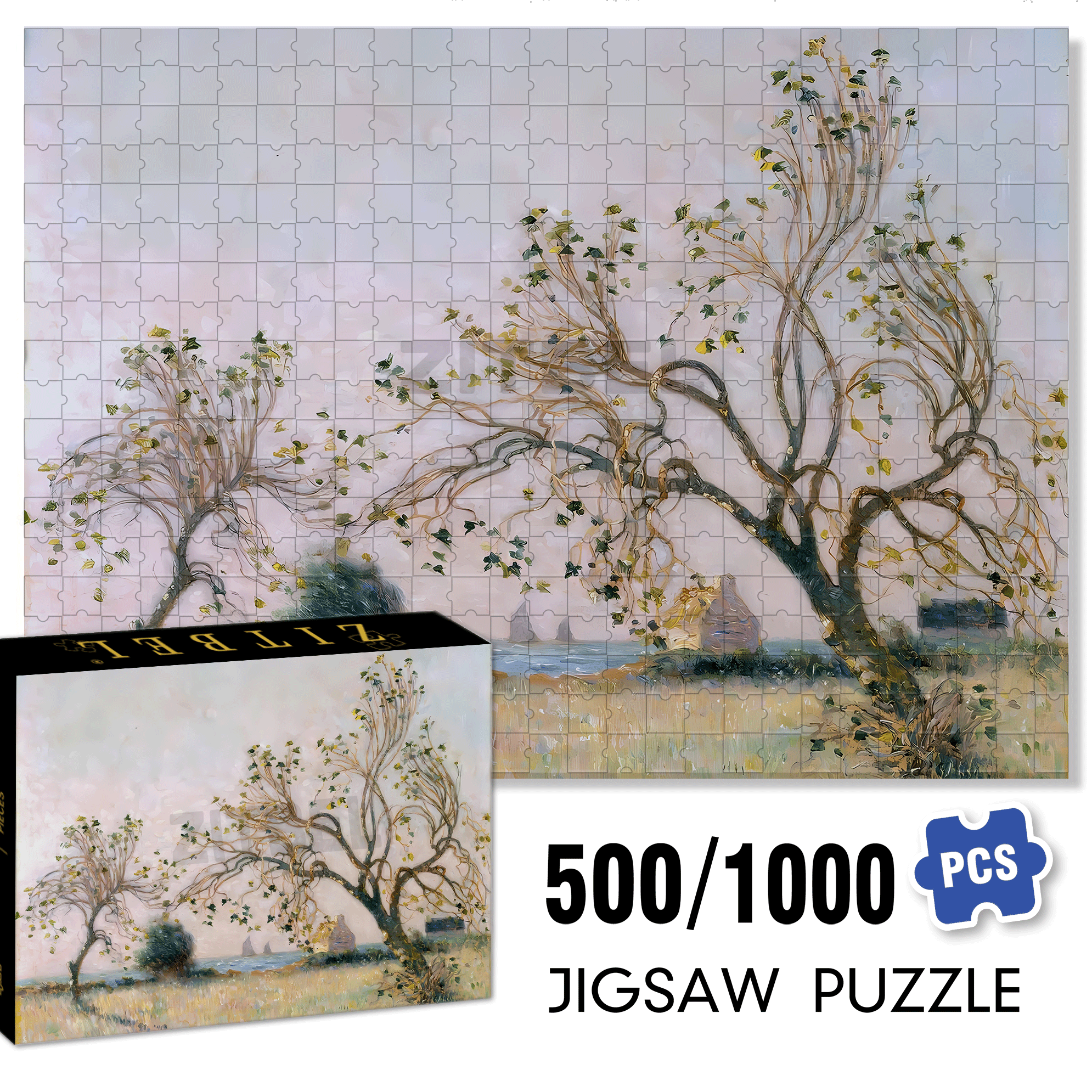 The Boundless World 4 500pcs/1000pcs Jigsaw Puzzle, Scratch-Resistant, Interactive Family Game & Brain-Boosting DIY Decor, Perfect for Halloween, Christmas & New Year Gifts, Family Puzzle Game
