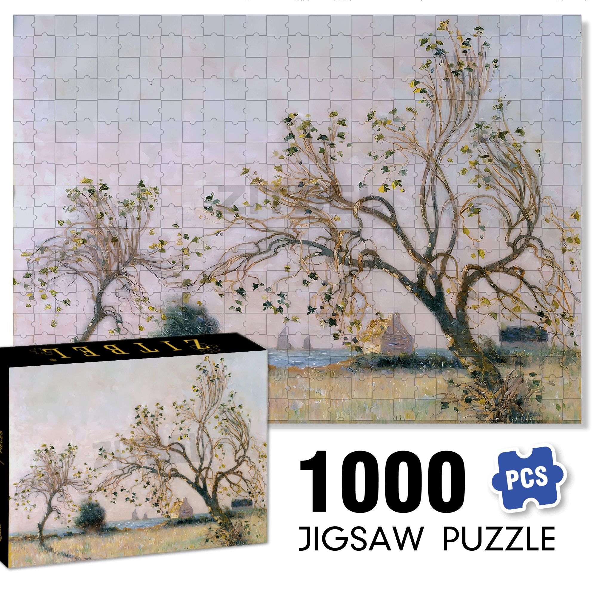 The Boundless World 4 500pcs/1000pcs Jigsaw Puzzle, Scratch-Resistant, Interactive Family Game & Brain-Boosting DIY Decor, Perfect for Halloween, Christmas & New Year Gifts, Family Puzzle Game