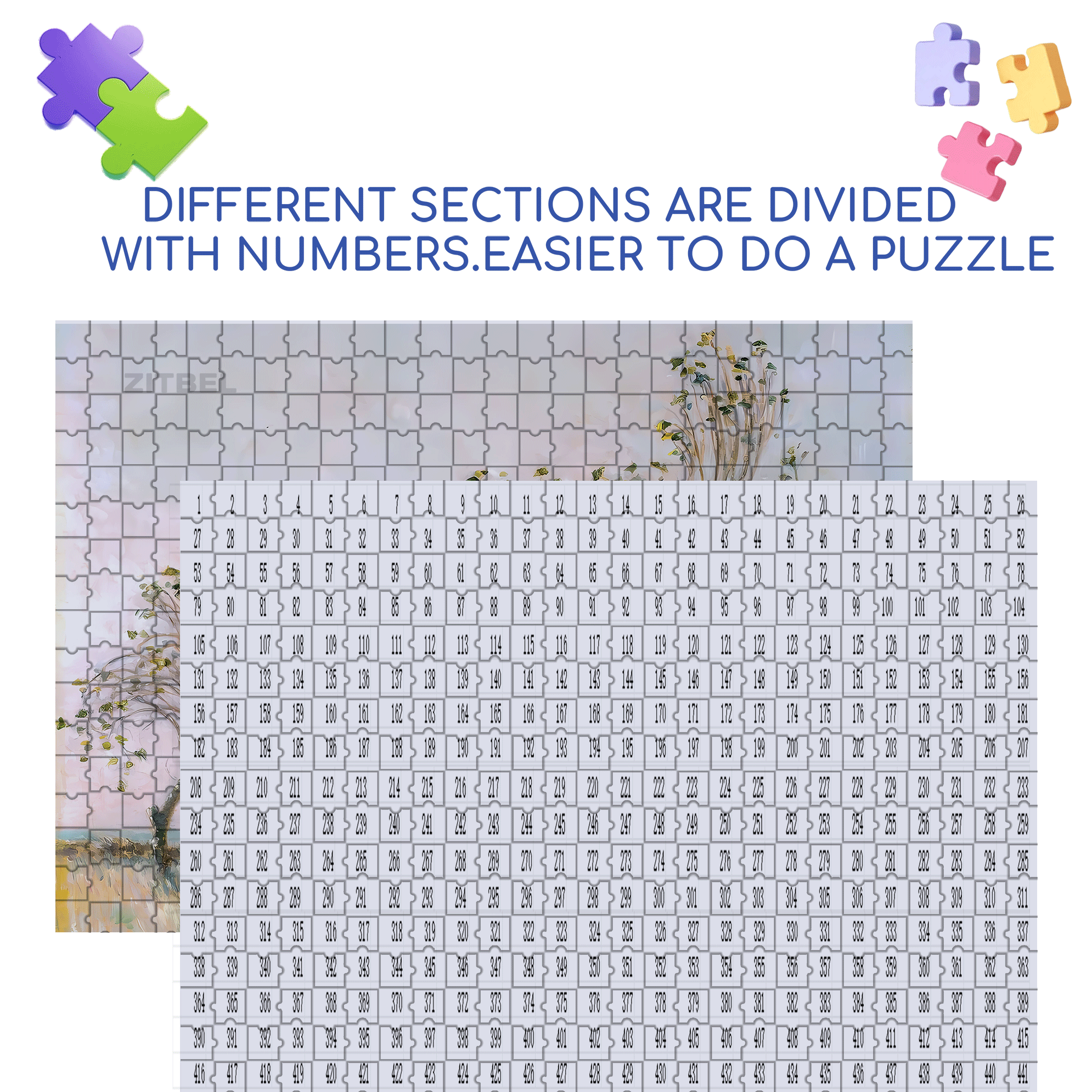 The Boundless World 4 500pcs/1000pcs Jigsaw Puzzle, Scratch-Resistant, Interactive Family Game & Brain-Boosting DIY Decor, Perfect for Halloween, Christmas & New Year Gifts, Family Puzzle Game
