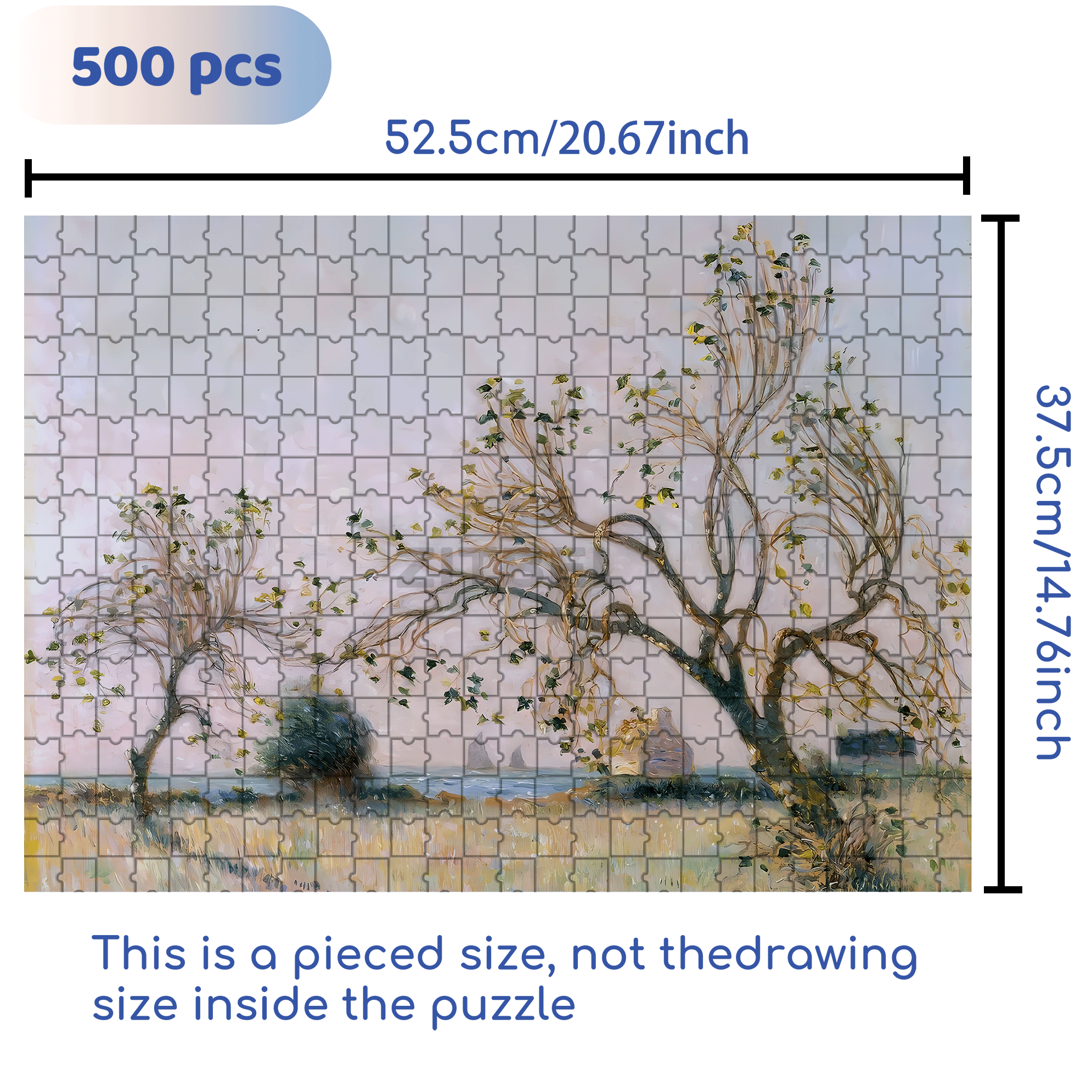 The Boundless World 4 500pcs/1000pcs Jigsaw Puzzle, Scratch-Resistant, Interactive Family Game & Brain-Boosting DIY Decor, Perfect for Halloween, Christmas & New Year Gifts, Family Puzzle Game