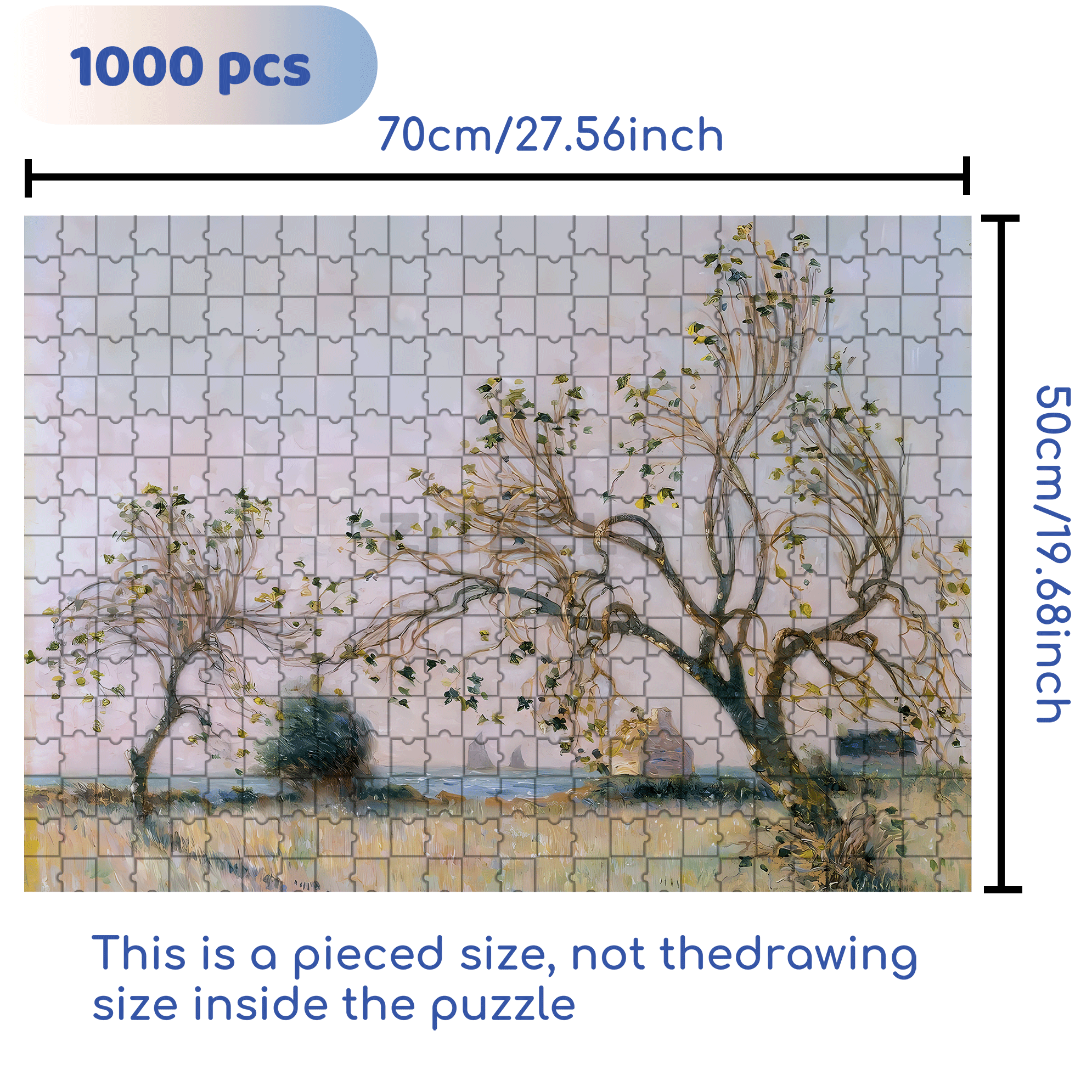 The Boundless World 4 500pcs/1000pcs Jigsaw Puzzle, Scratch-Resistant, Interactive Family Game & Brain-Boosting DIY Decor, Perfect for Halloween, Christmas & New Year Gifts, Family Puzzle Game