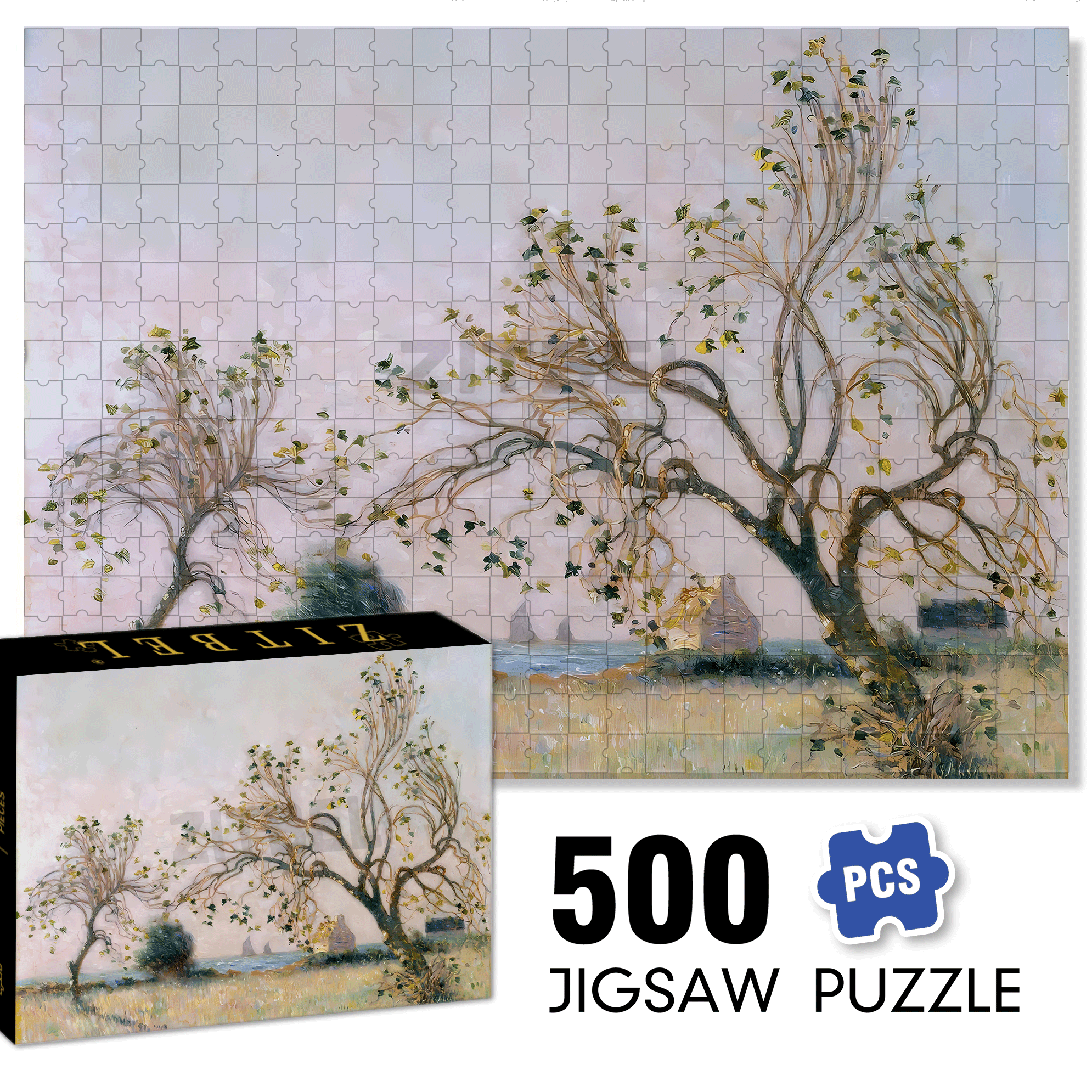 The Boundless World 4 500pcs/1000pcs Jigsaw Puzzle, Scratch-Resistant, Interactive Family Game & Brain-Boosting DIY Decor, Perfect for Halloween, Christmas & New Year Gifts, Family Puzzle Game