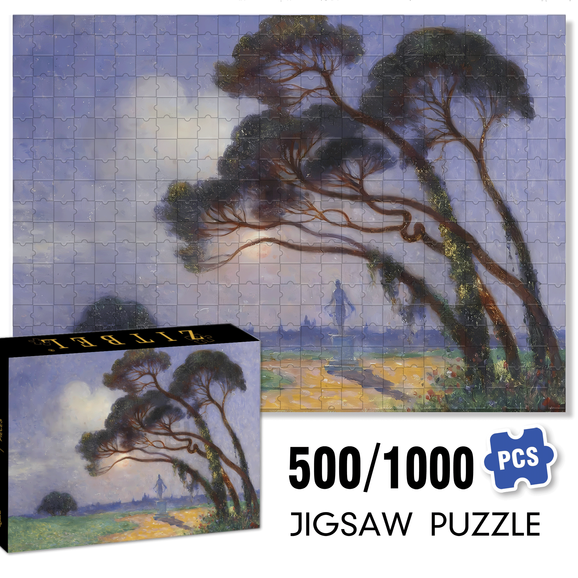 The Boundless World 5 500pcs/1000pcs Jigsaw Puzzle, Scratch-Resistant, Interactive Family Game & Brain-Boosting DIY Decor, Perfect for Halloween, Christmas & New Year Gifts, Family Puzzle Game