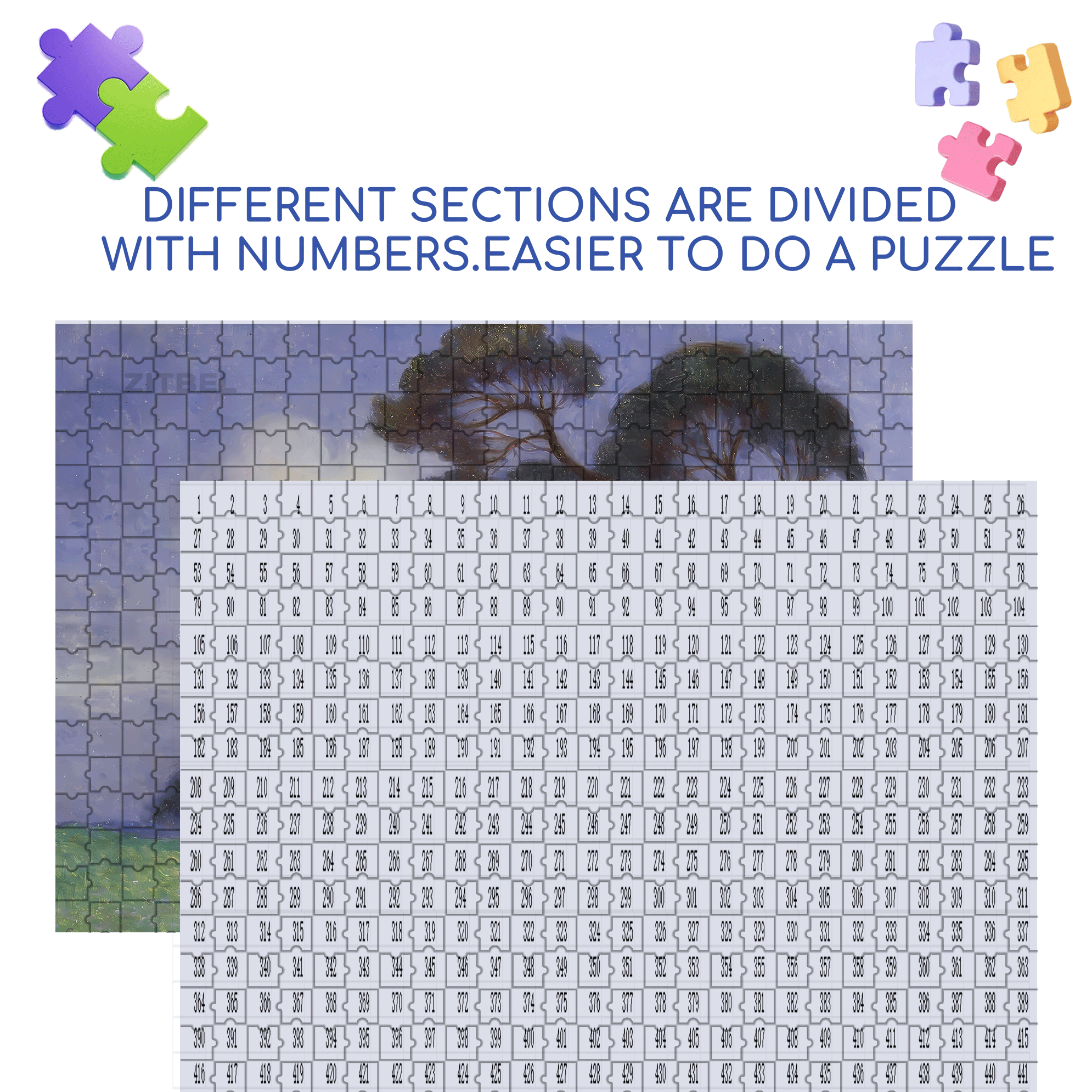 The Boundless World 5 500pcs/1000pcs Jigsaw Puzzle, Scratch-Resistant, Interactive Family Game & Brain-Boosting DIY Decor, Perfect for Halloween, Christmas & New Year Gifts, Family Puzzle Game