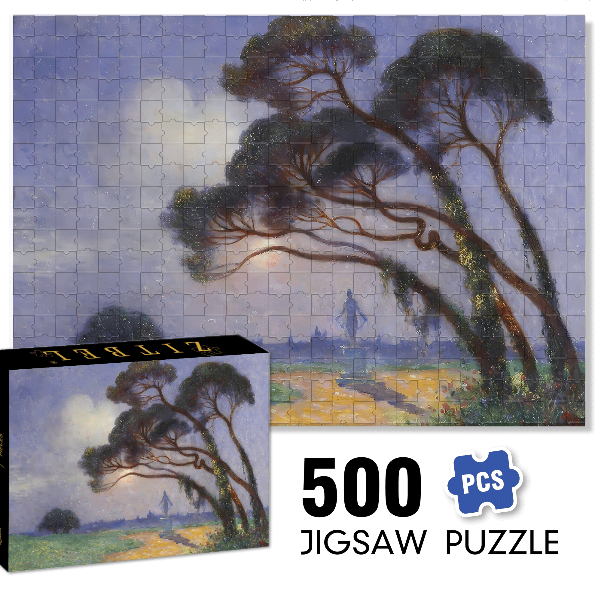 The Boundless World 5 500pcs/1000pcs Jigsaw Puzzle, Scratch-Resistant, Interactive Family Game & Brain-Boosting DIY Decor, Perfect for Halloween, Christmas & New Year Gifts, Family Puzzle Game