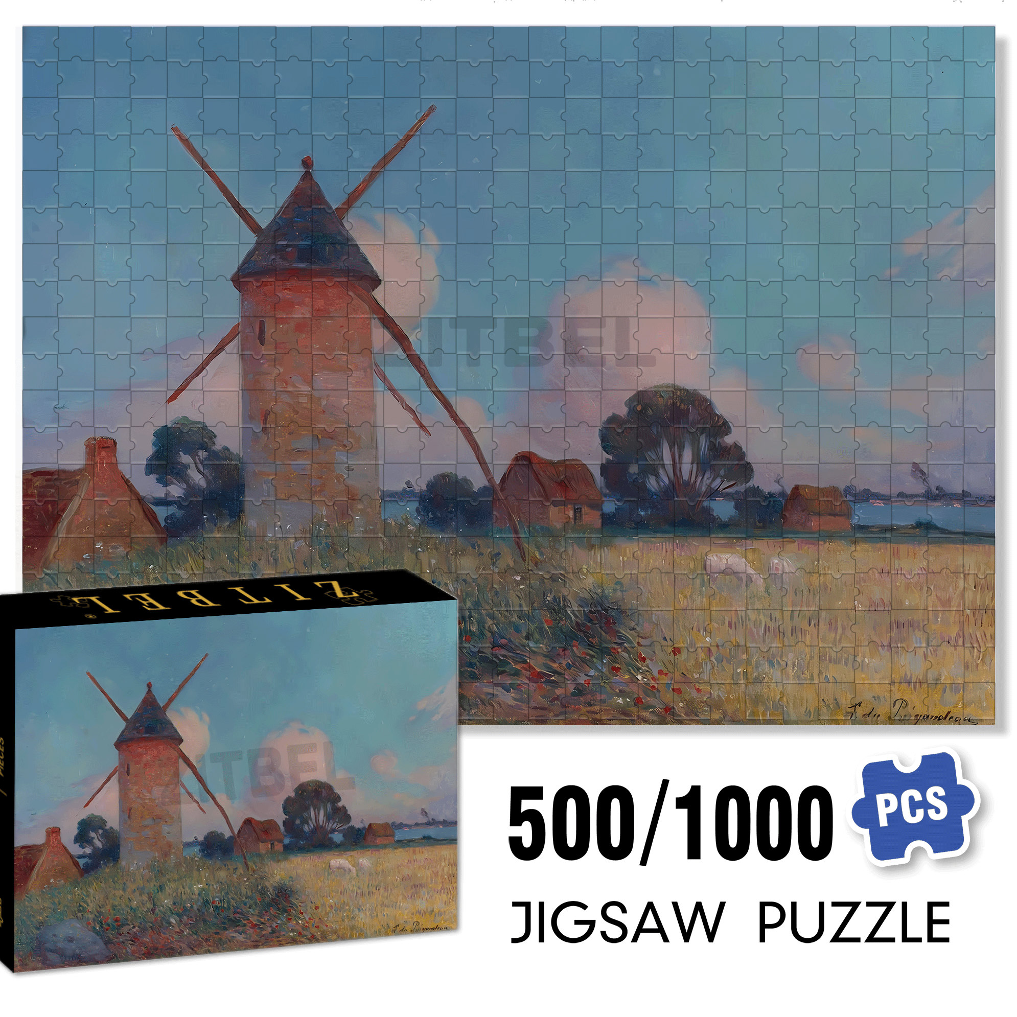 The Boundless World 6 500pcs/1000pcs Jigsaw Puzzle, Scratch-Resistant, Interactive Family Game & Brain-Boosting DIY Decor, Perfect for Halloween, Christmas & New Year Gifts, Family Puzzle Game