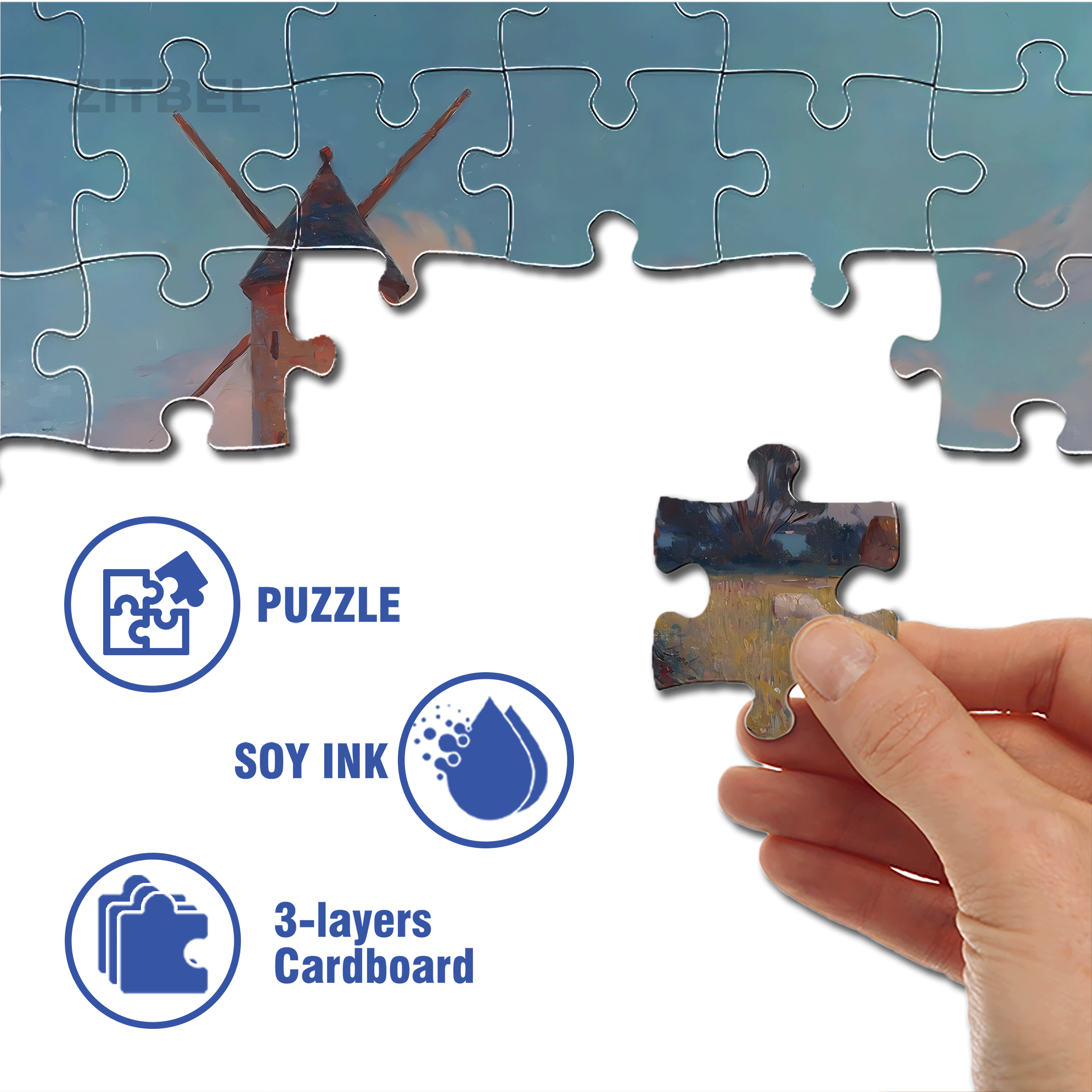 The Boundless World 6 500pcs/1000pcs Jigsaw Puzzle, Scratch-Resistant, Interactive Family Game & Brain-Boosting DIY Decor, Perfect for Halloween, Christmas & New Year Gifts, Family Puzzle Game
