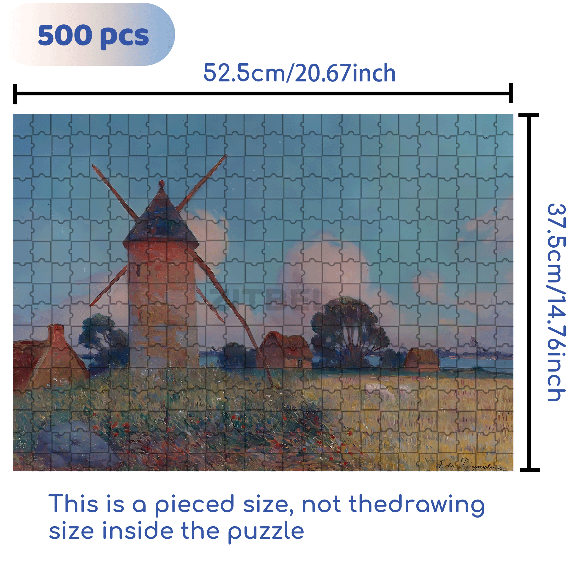 The Boundless World 6 500pcs/1000pcs Jigsaw Puzzle, Scratch-Resistant, Interactive Family Game & Brain-Boosting DIY Decor, Perfect for Halloween, Christmas & New Year Gifts, Family Puzzle Game