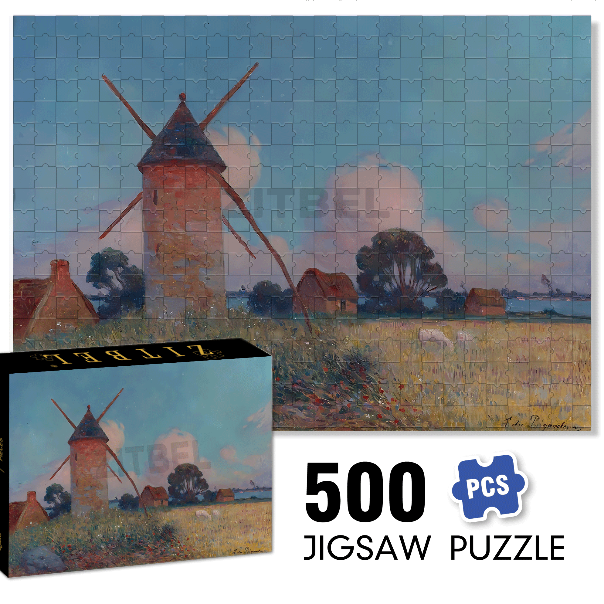 The Boundless World 6 500pcs/1000pcs Jigsaw Puzzle, Scratch-Resistant, Interactive Family Game & Brain-Boosting DIY Decor, Perfect for Halloween, Christmas & New Year Gifts, Family Puzzle Game
