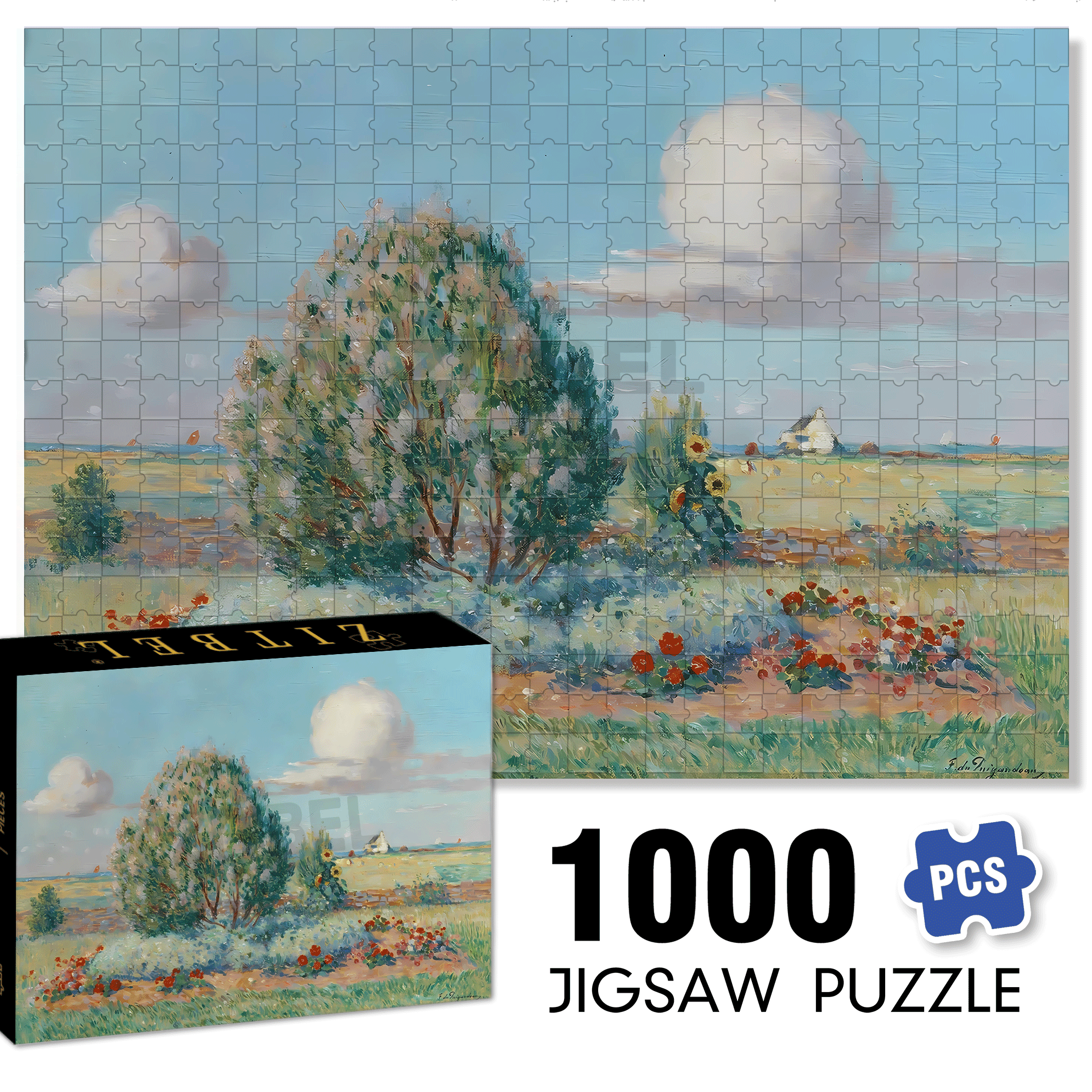 The Boundless World 7 500pcs/1000pcs Jigsaw Puzzle, Scratch-Resistant, Interactive Family Game & Brain-Boosting DIY Decor, Perfect for Halloween, Christmas & New Year Gifts, Family Puzzle Game