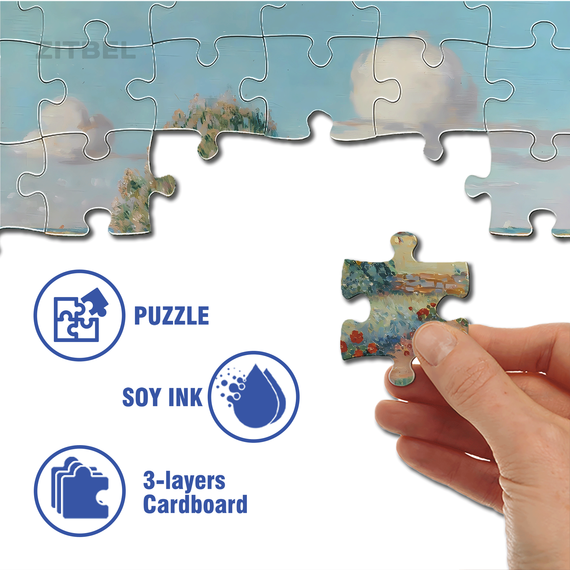 The Boundless World 7 500pcs/1000pcs Jigsaw Puzzle, Scratch-Resistant, Interactive Family Game & Brain-Boosting DIY Decor, Perfect for Halloween, Christmas & New Year Gifts, Family Puzzle Game