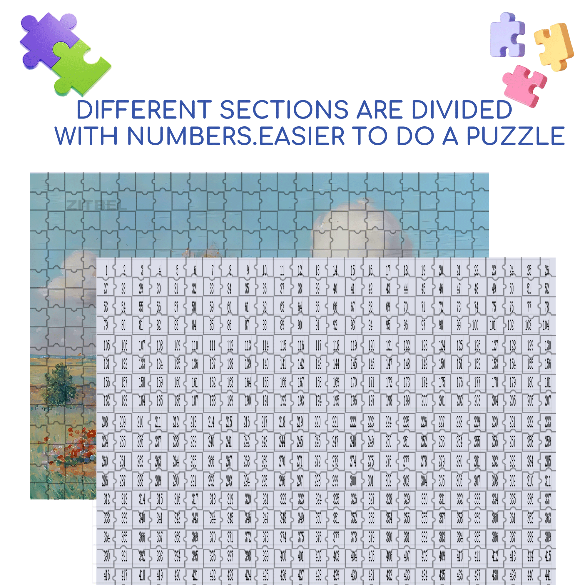 The Boundless World 7 500pcs/1000pcs Jigsaw Puzzle, Scratch-Resistant, Interactive Family Game & Brain-Boosting DIY Decor, Perfect for Halloween, Christmas & New Year Gifts, Family Puzzle Game