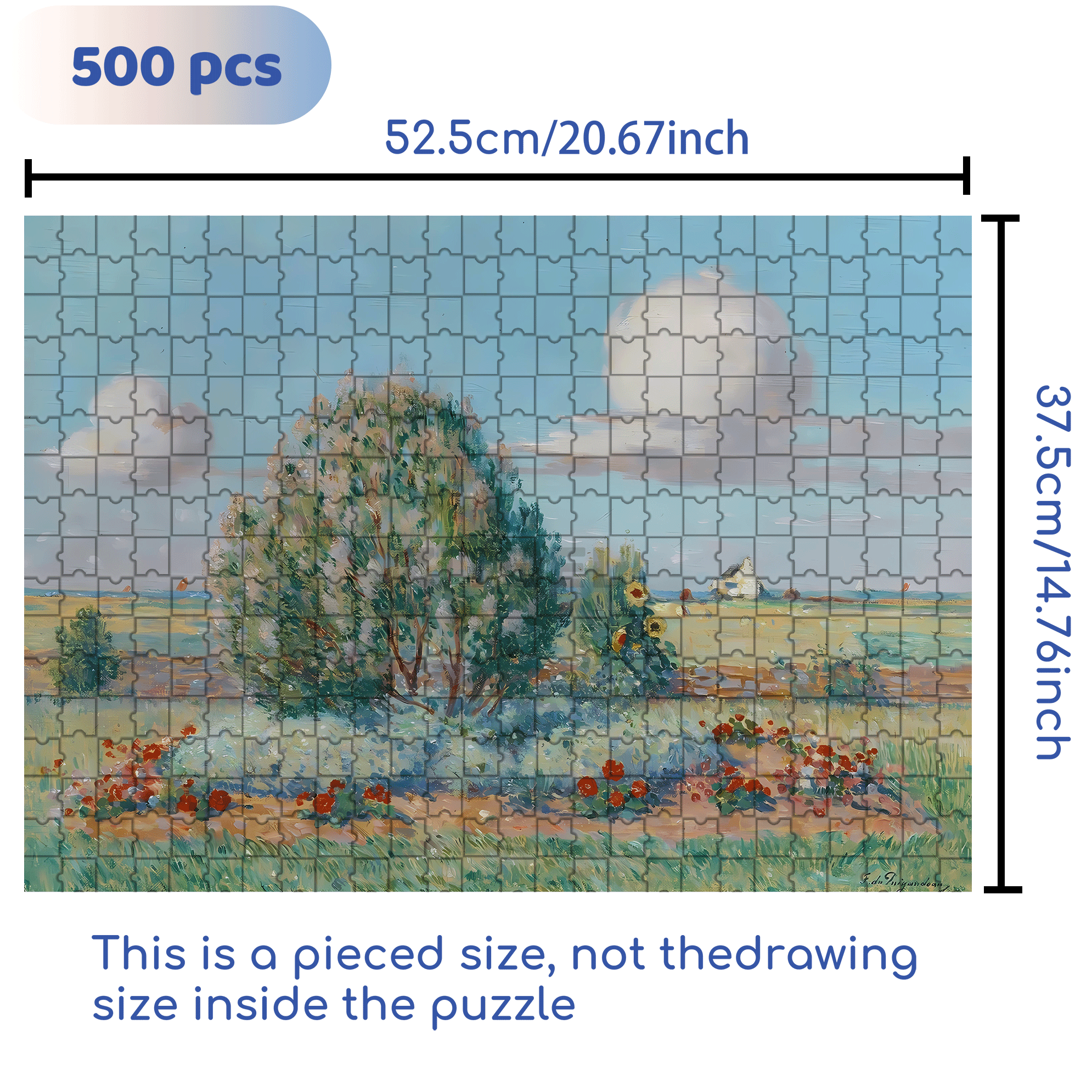 The Boundless World 7 500pcs/1000pcs Jigsaw Puzzle, Scratch-Resistant, Interactive Family Game & Brain-Boosting DIY Decor, Perfect for Halloween, Christmas & New Year Gifts, Family Puzzle Game