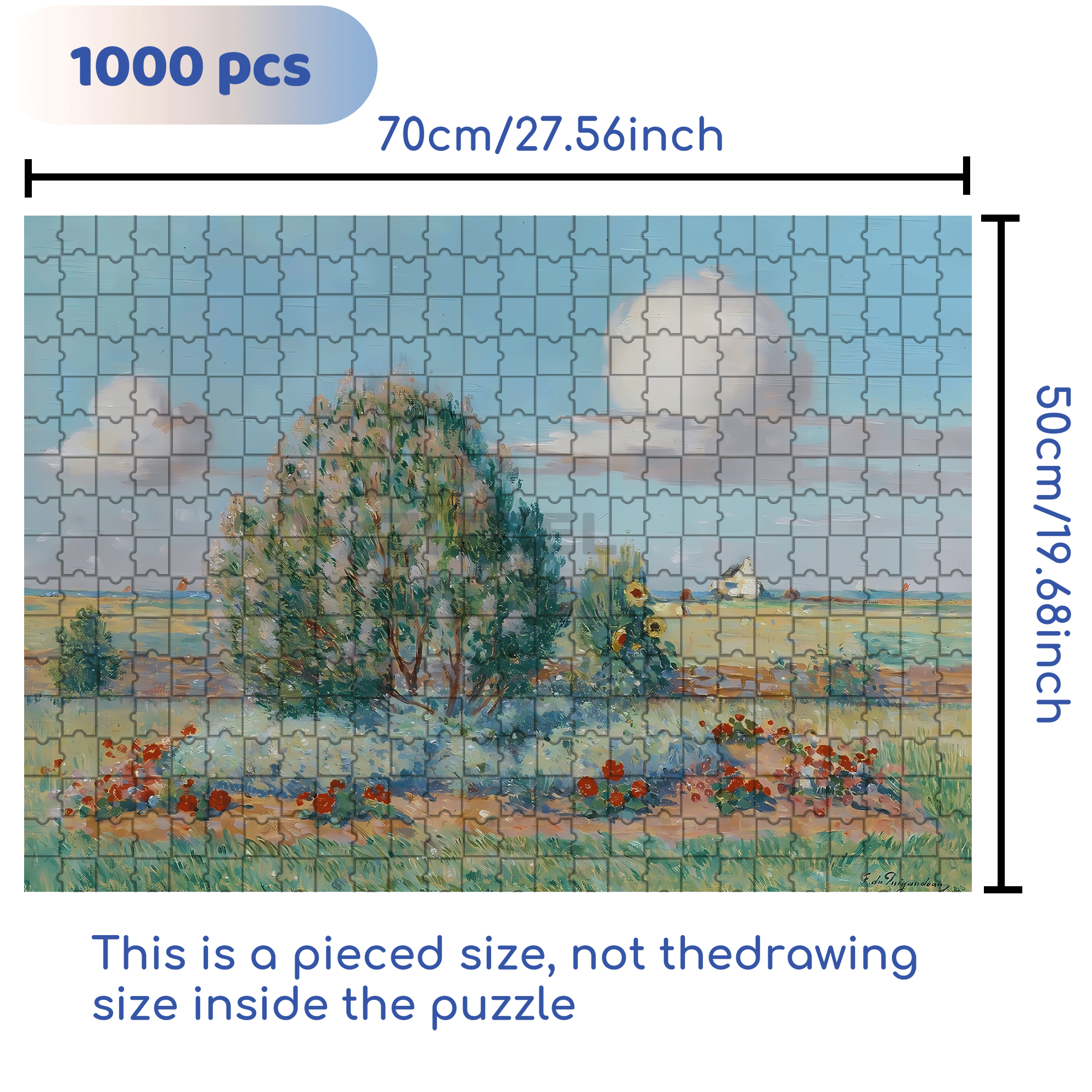 The Boundless World 7 500pcs/1000pcs Jigsaw Puzzle, Scratch-Resistant, Interactive Family Game & Brain-Boosting DIY Decor, Perfect for Halloween, Christmas & New Year Gifts, Family Puzzle Game