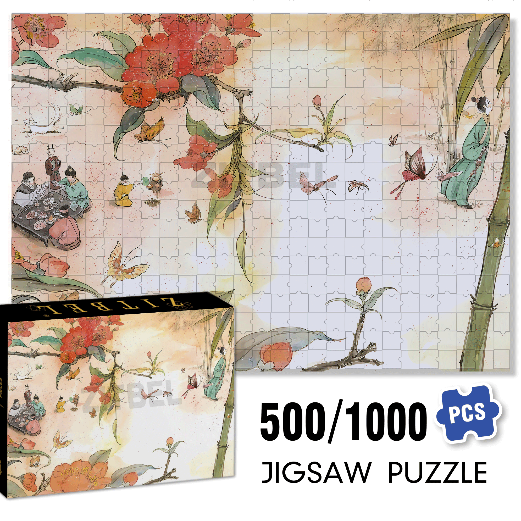 The Rakshasa Kingdom 2 500pcs/1000pcs Jigsaw Puzzle, Scratch-Resistant, Interactive Family Game & Brain-Boosting DIY Decor, Perfect for Halloween, Christmas & New Year Gifts, Family Puzzle Game
