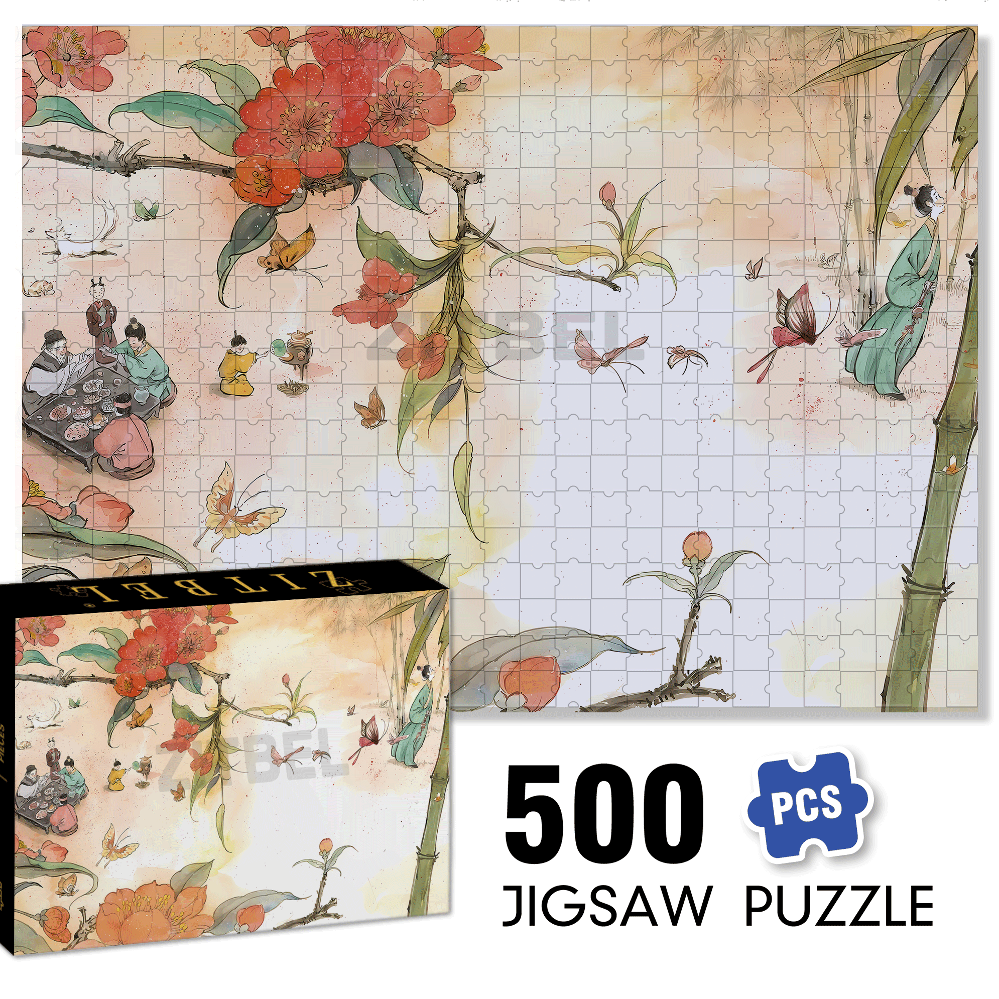 The Rakshasa Kingdom 2 500pcs/1000pcs Jigsaw Puzzle, Scratch-Resistant, Interactive Family Game & Brain-Boosting DIY Decor, Perfect for Halloween, Christmas & New Year Gifts, Family Puzzle Game