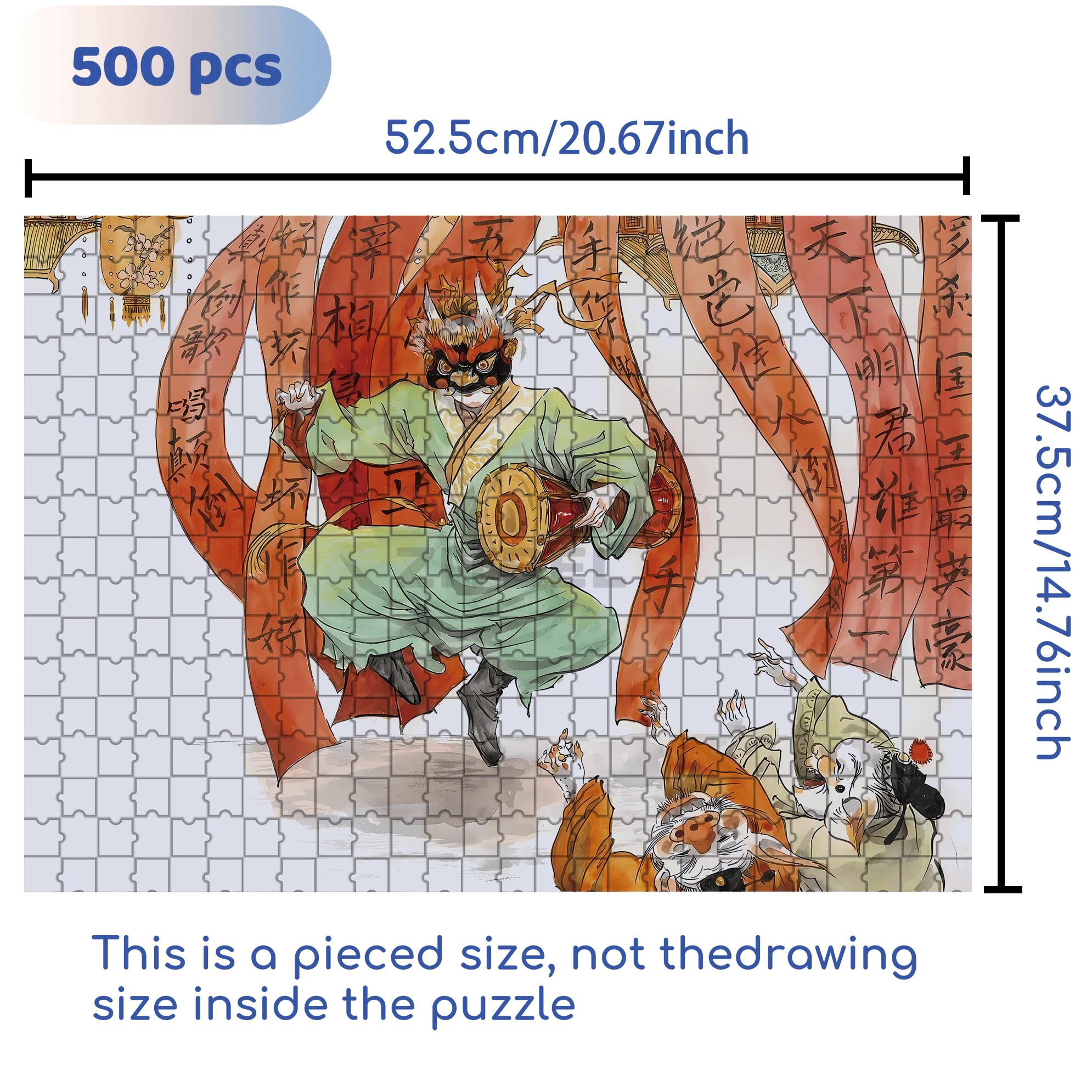 The Rakshasa Kingdom 3 500pcs/1000pcs Jigsaw Puzzle, Scratch-Resistant, Interactive Family Game & Brain-Boosting DIY Decor, Perfect for Halloween, Christmas & New Year Gifts, Family Puzzle Game