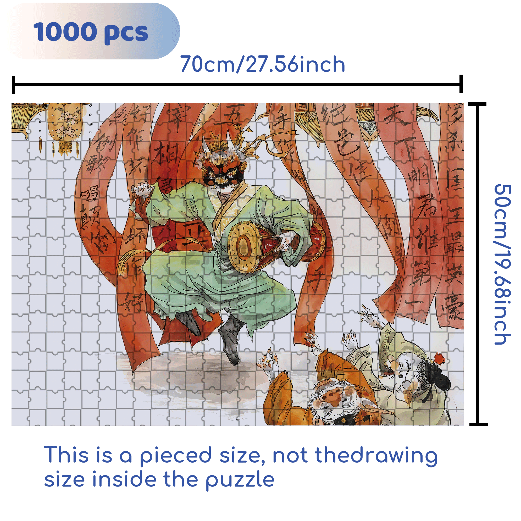 The Rakshasa Kingdom 3 500pcs/1000pcs Jigsaw Puzzle, Scratch-Resistant, Interactive Family Game & Brain-Boosting DIY Decor, Perfect for Halloween, Christmas & New Year Gifts, Family Puzzle Game