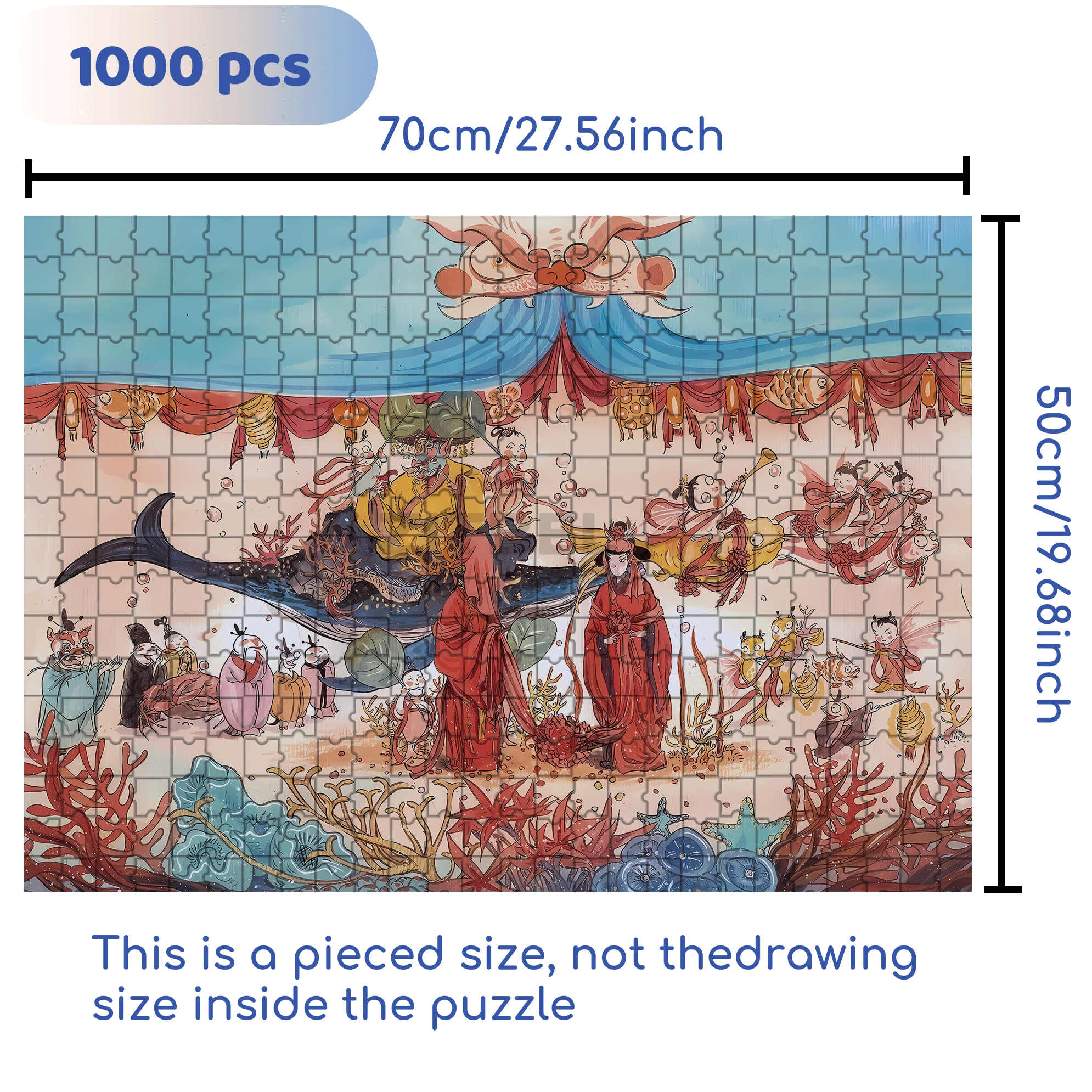 The Rakshasa Kingdom 500pcs/1000pcs Jigsaw Puzzle, Scratch-Resistant, Interactive Family Game & Brain-Boosting DIY Decor, Perfect for Halloween, Christmas & New Year Gifts, Family Puzzle Game