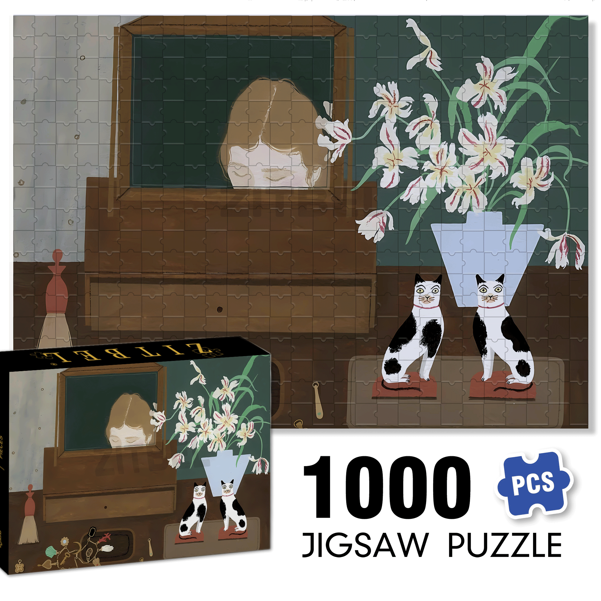 Touchable Life 500pcs/1000pcs Jigsaw Puzzle, Scratch-Resistant, Interactive Family Game & Brain-Boosting DIY Decor, Perfect for Halloween, Christmas & New Year Gifts, Family Puzzle Game