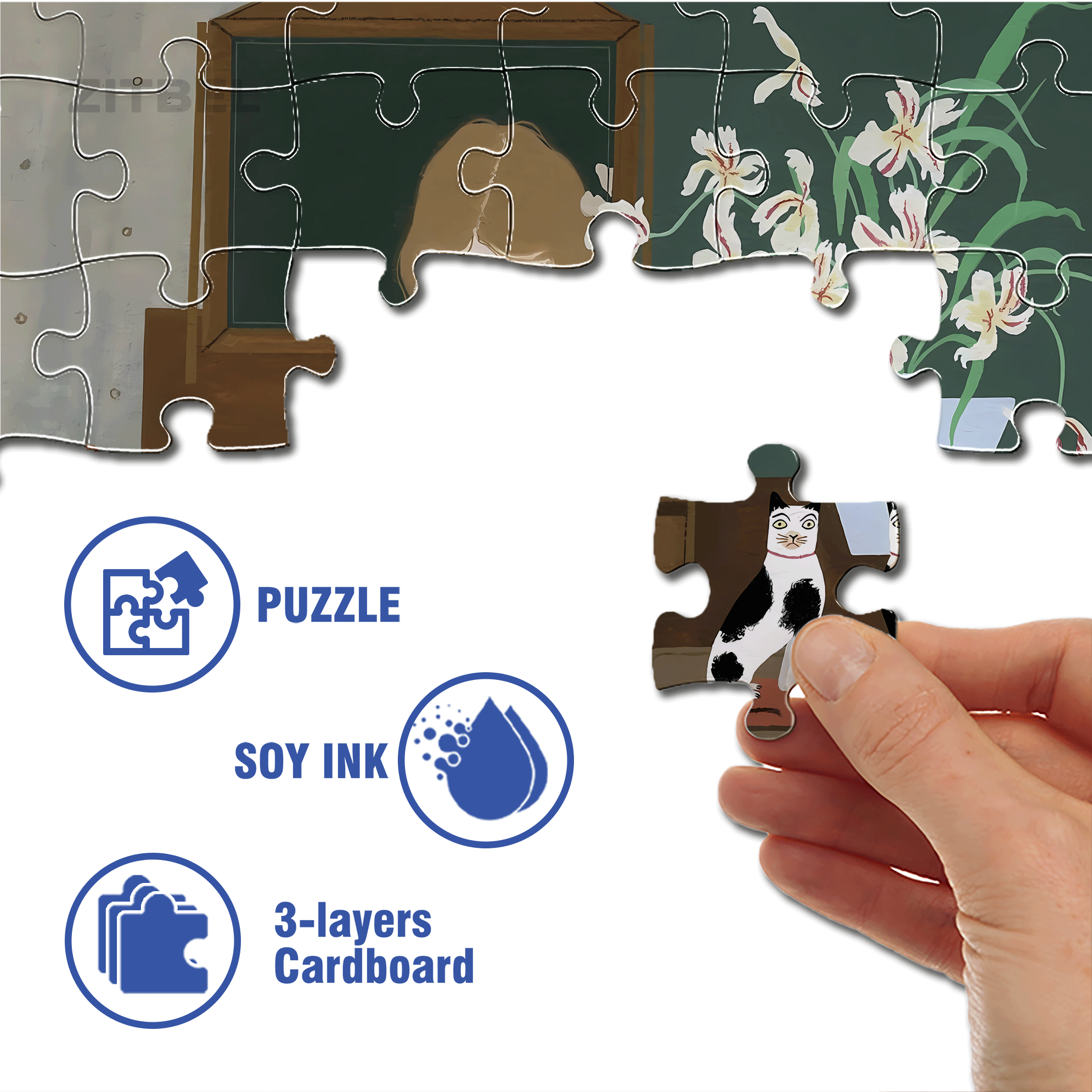Touchable Life 500pcs/1000pcs Jigsaw Puzzle, Scratch-Resistant, Interactive Family Game & Brain-Boosting DIY Decor, Perfect for Halloween, Christmas & New Year Gifts, Family Puzzle Game
