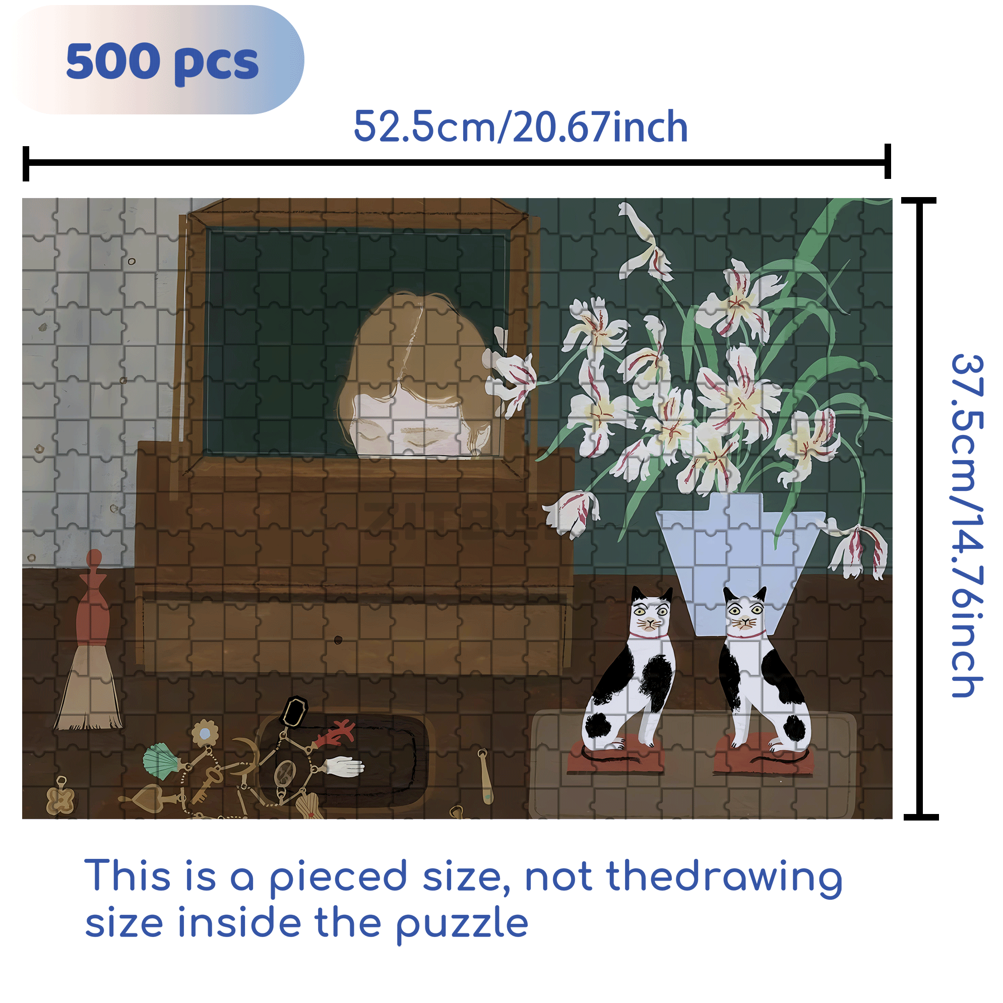Touchable Life 500pcs/1000pcs Jigsaw Puzzle, Scratch-Resistant, Interactive Family Game & Brain-Boosting DIY Decor, Perfect for Halloween, Christmas & New Year Gifts, Family Puzzle Game