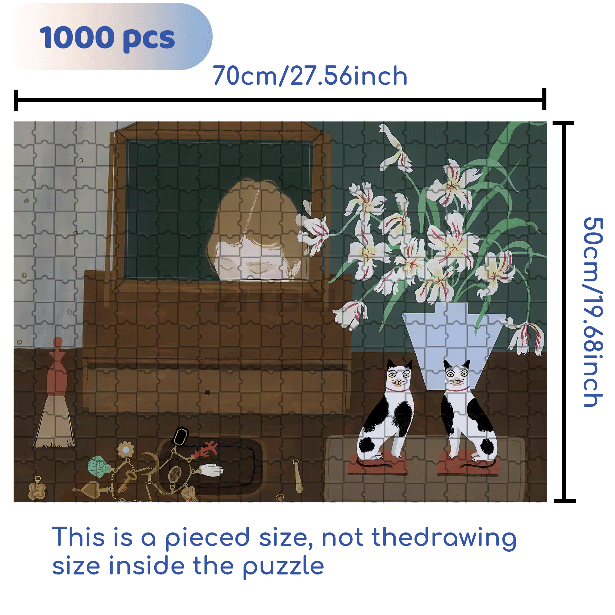 Touchable Life 500pcs/1000pcs Jigsaw Puzzle, Scratch-Resistant, Interactive Family Game & Brain-Boosting DIY Decor, Perfect for Halloween, Christmas & New Year Gifts, Family Puzzle Game