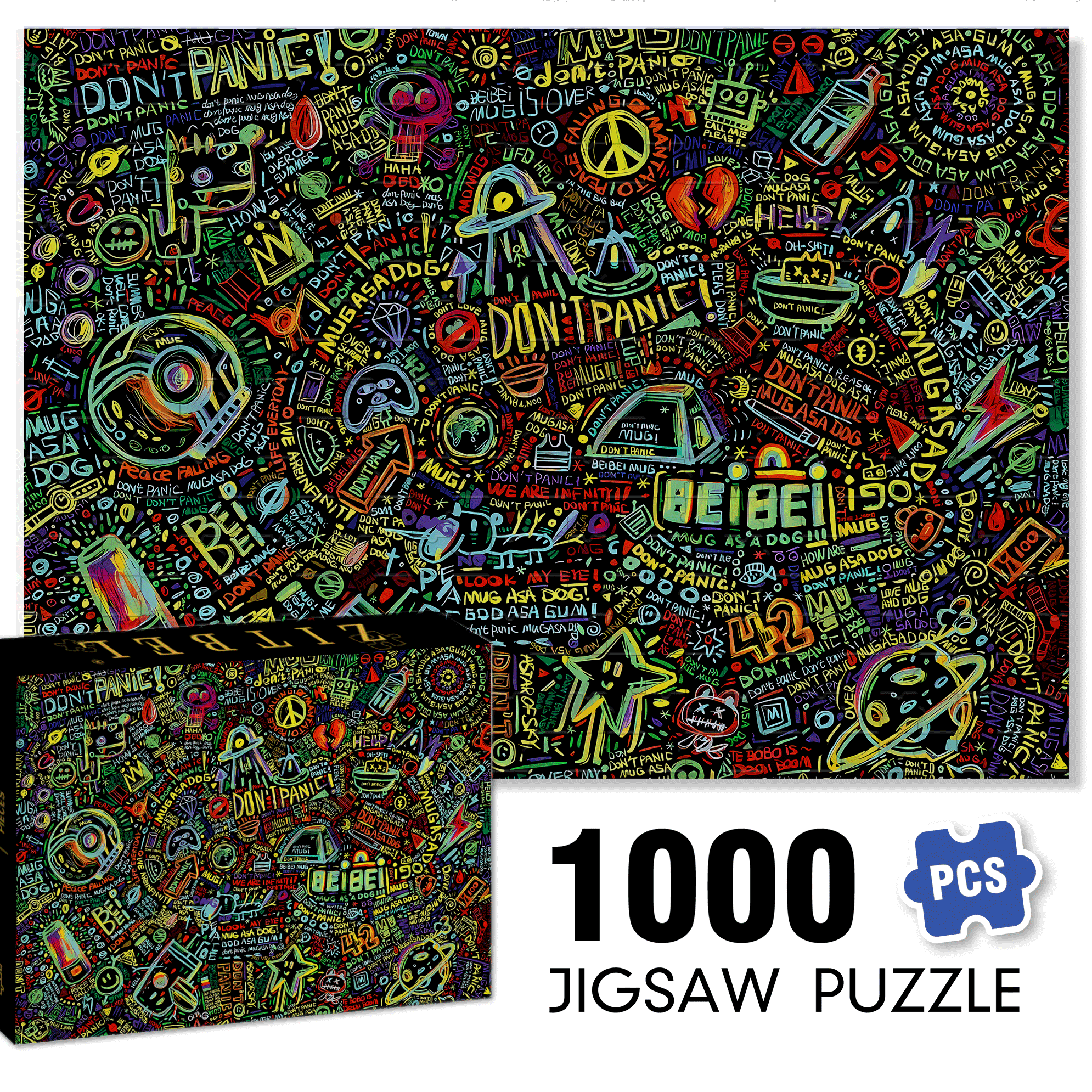 Warm Tone 500pcs/1000pcs Jigsaw Puzzle, Scratch-Resistant, Interactive Family Game & Brain-Boosting DIY Decor, Perfect for Halloween, Christmas & New Year Gifts, Family Puzzle Game