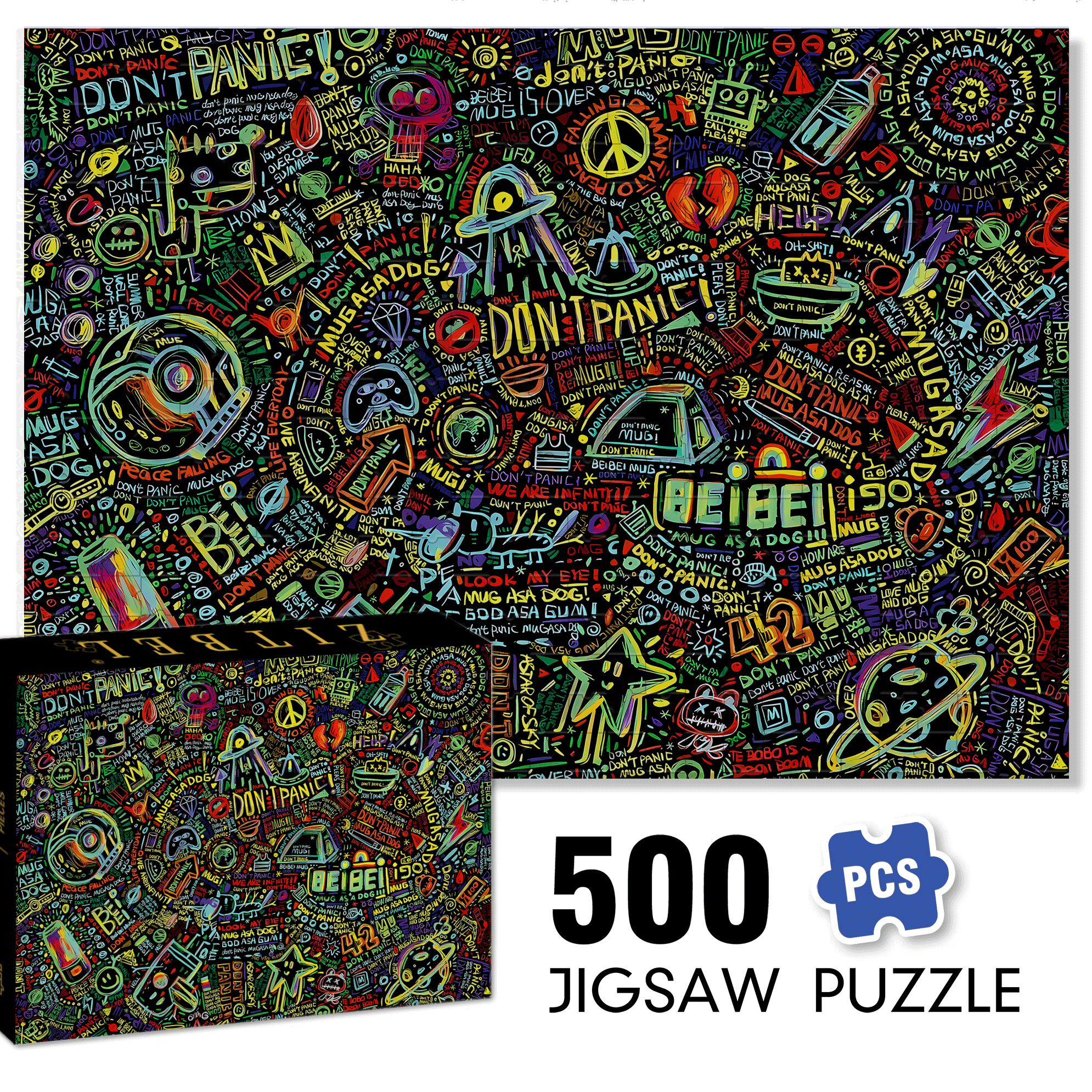 Warm Tone 500pcs/1000pcs Jigsaw Puzzle, Scratch-Resistant, Interactive Family Game & Brain-Boosting DIY Decor, Perfect for Halloween, Christmas & New Year Gifts, Family Puzzle Game