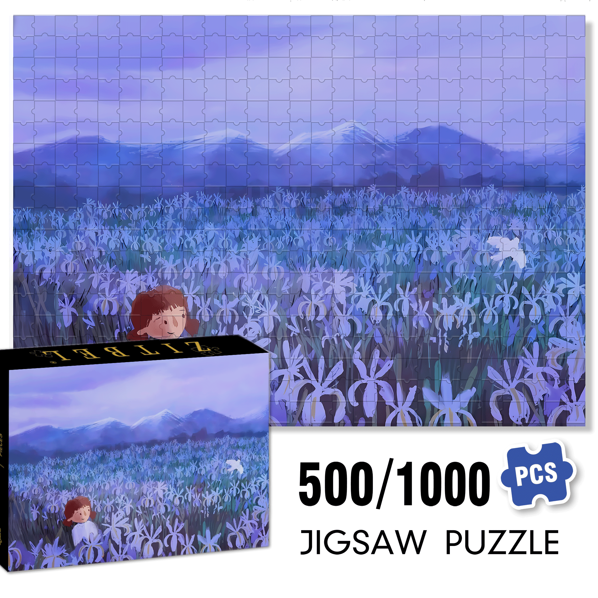 Where The Wind Blows 2 500pcs/1000pcs Jigsaw Puzzle, Scratch-Resistant, Interactive Family Game & Brain-Boosting DIY Decor, Perfect for Halloween, Christmas & New Year Gifts, Family Puzzle Game