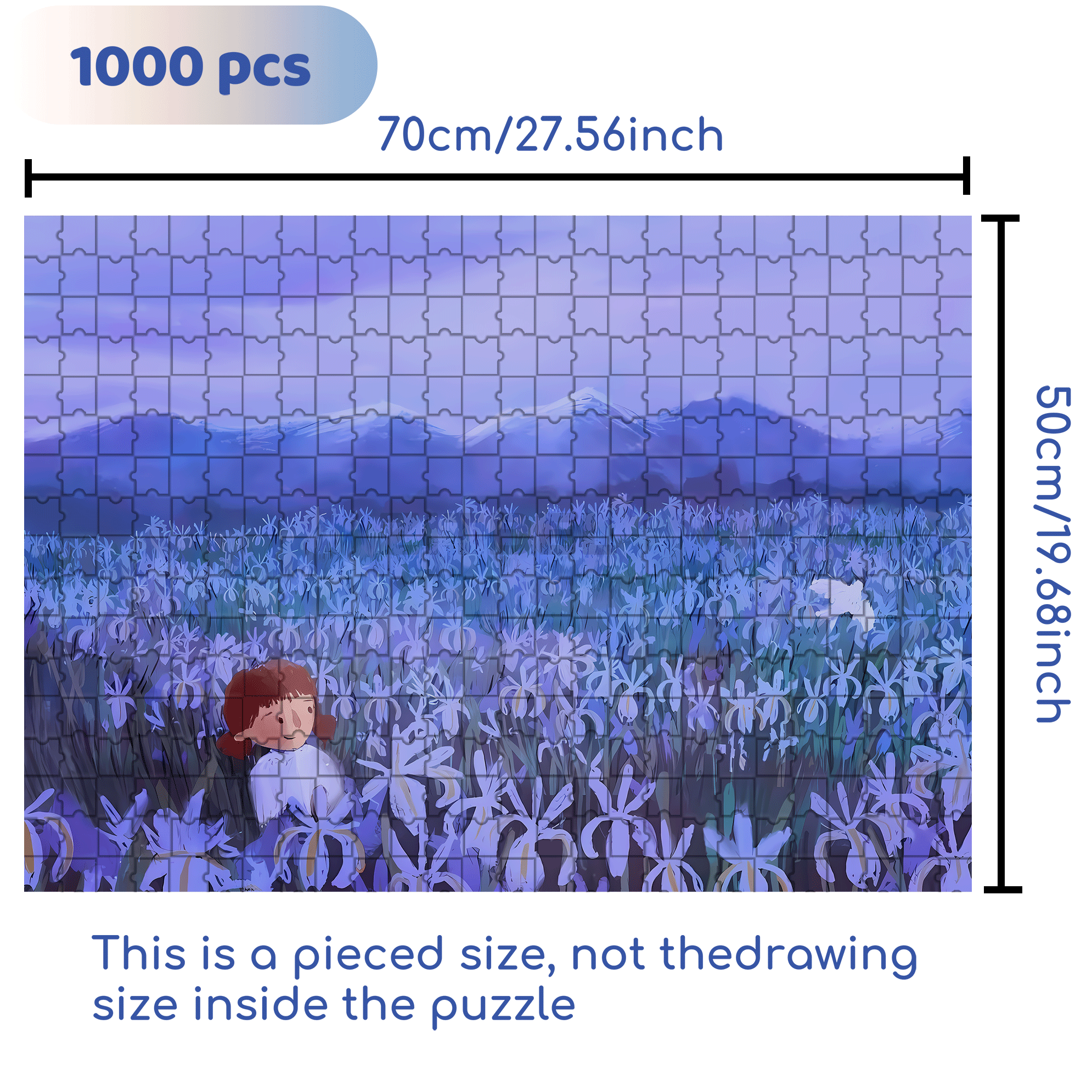 Where The Wind Blows 2 500pcs/1000pcs Jigsaw Puzzle, Scratch-Resistant, Interactive Family Game & Brain-Boosting DIY Decor, Perfect for Halloween, Christmas & New Year Gifts, Family Puzzle Game