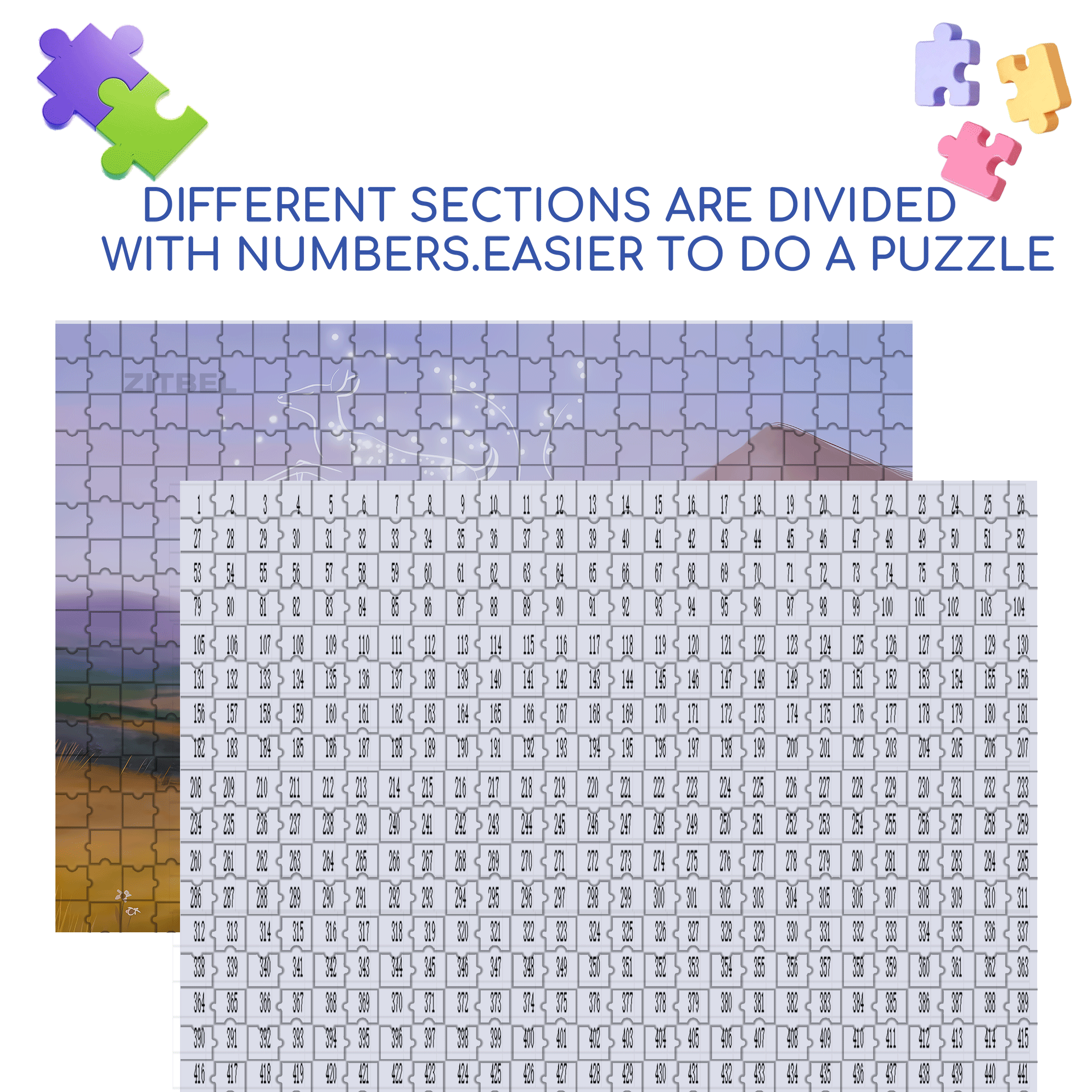 Where The Wind Blows 6 500pcs/1000pcs Jigsaw Puzzle, Scratch-Resistant, Interactive Family Game & Brain-Boosting DIY Decor, Perfect for Halloween, Christmas & New Year Gifts, Family Puzzle Game