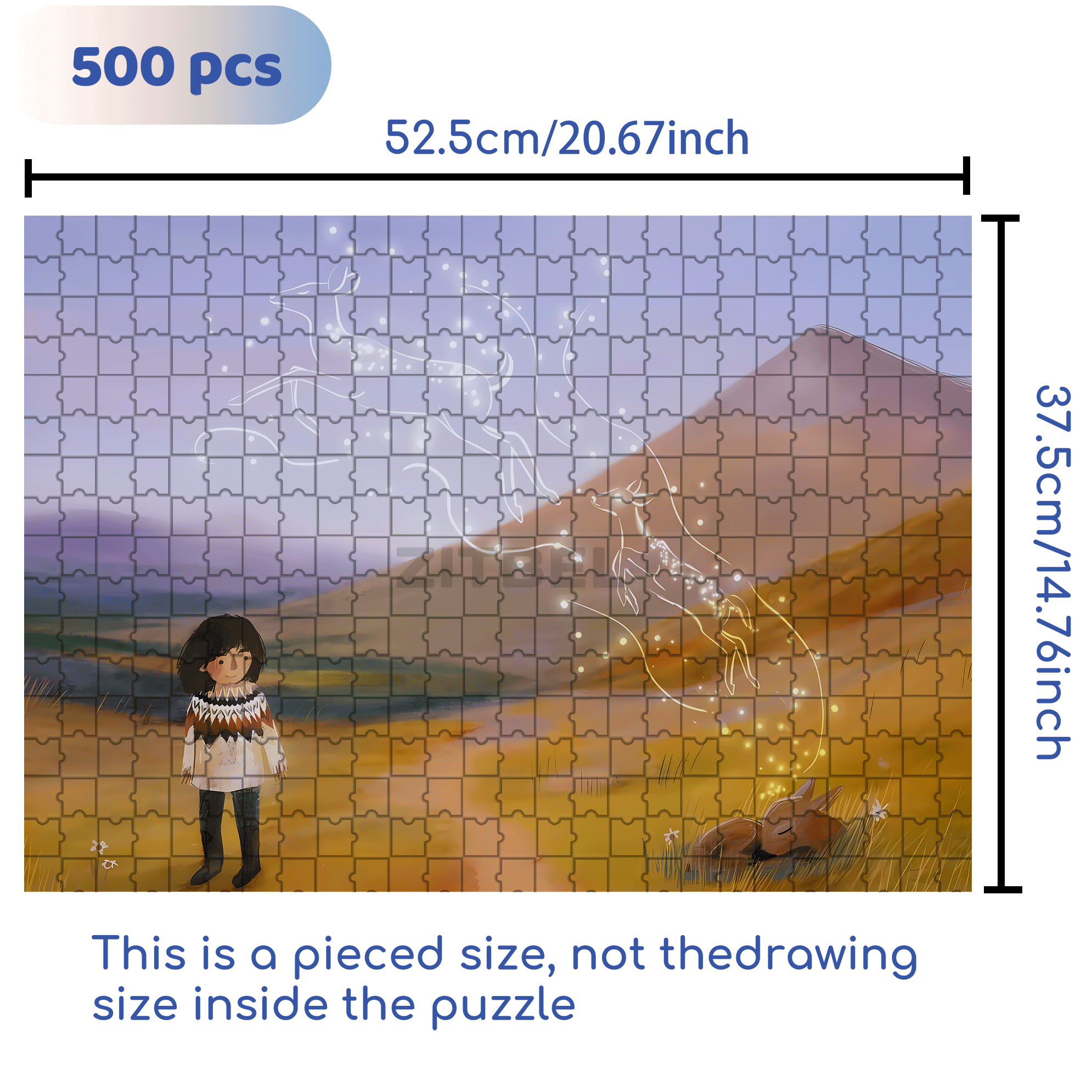 Where The Wind Blows 6 500pcs/1000pcs Jigsaw Puzzle, Scratch-Resistant, Interactive Family Game & Brain-Boosting DIY Decor, Perfect for Halloween, Christmas & New Year Gifts, Family Puzzle Game