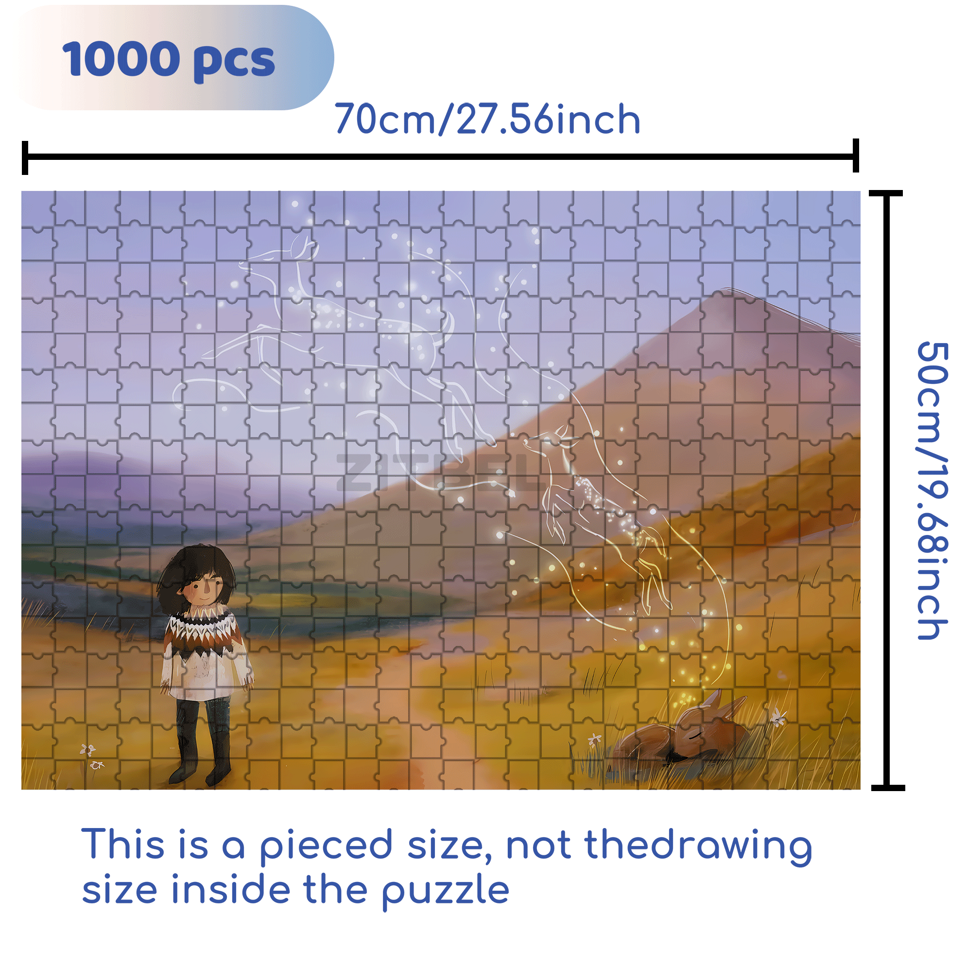Where The Wind Blows 6 500pcs/1000pcs Jigsaw Puzzle, Scratch-Resistant, Interactive Family Game & Brain-Boosting DIY Decor, Perfect for Halloween, Christmas & New Year Gifts, Family Puzzle Game