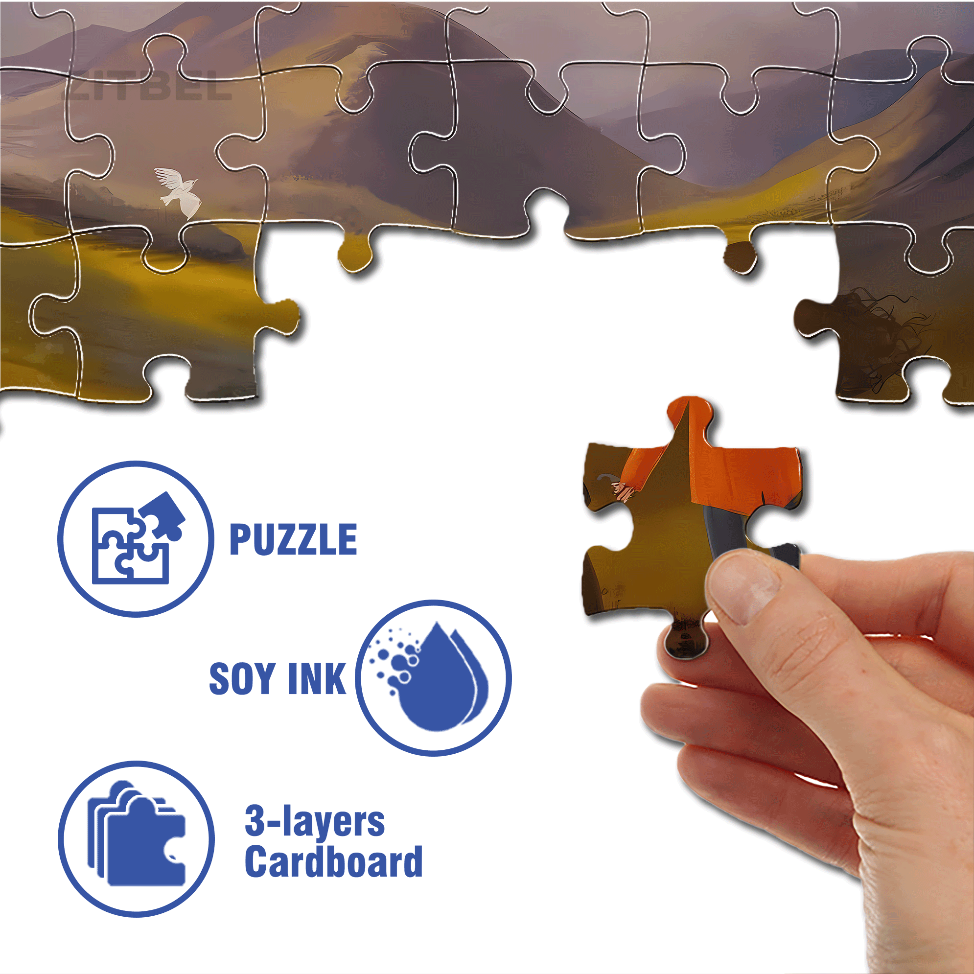 Where The Wind Blows 500pcs/1000pcs Jigsaw Puzzle, Scratch-Resistant, Interactive Family Game & Brain-Boosting DIY Decor, Perfect for Halloween, Christmas & New Year Gifts, Family Puzzle Game