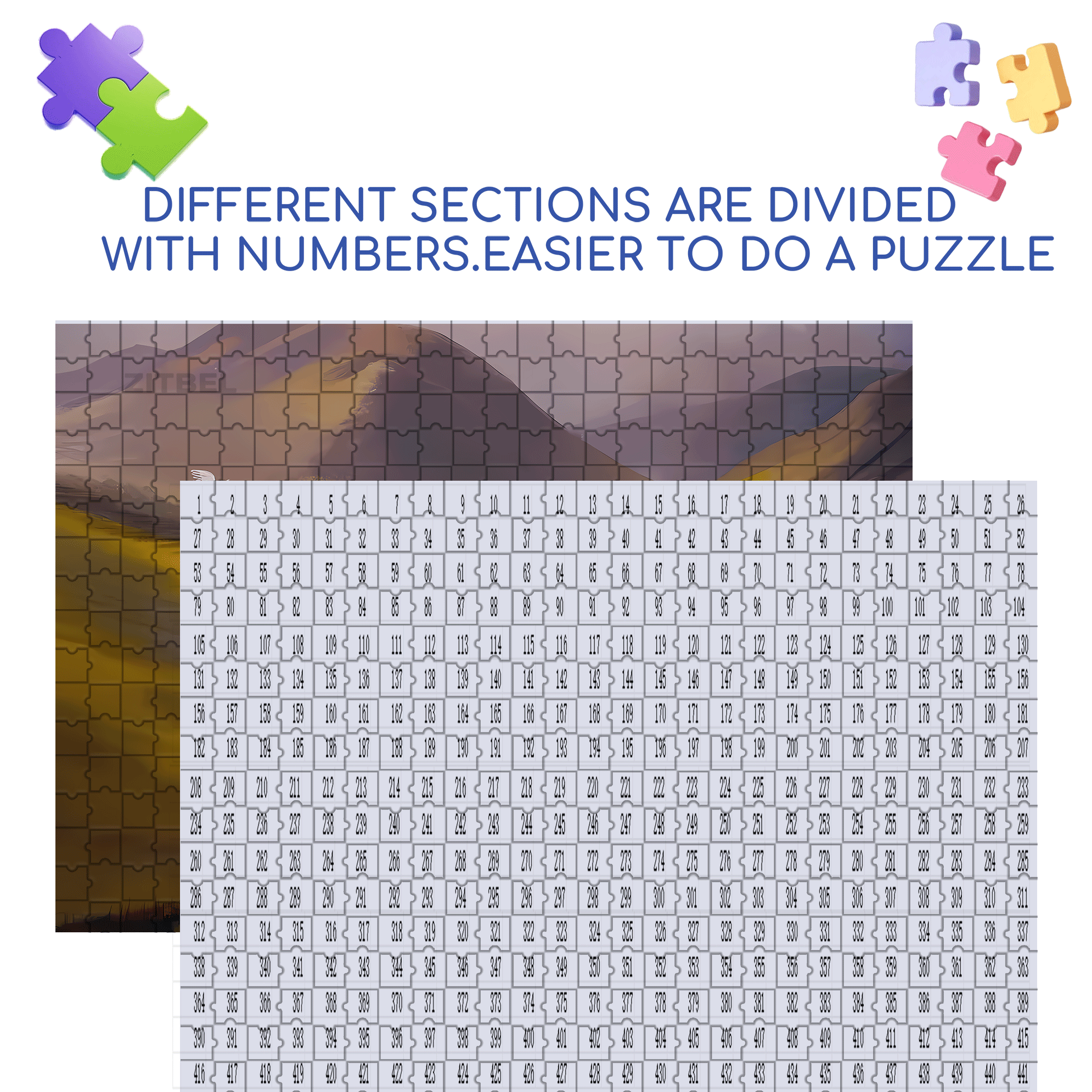 Where The Wind Blows 500pcs/1000pcs Jigsaw Puzzle, Scratch-Resistant, Interactive Family Game & Brain-Boosting DIY Decor, Perfect for Halloween, Christmas & New Year Gifts, Family Puzzle Game