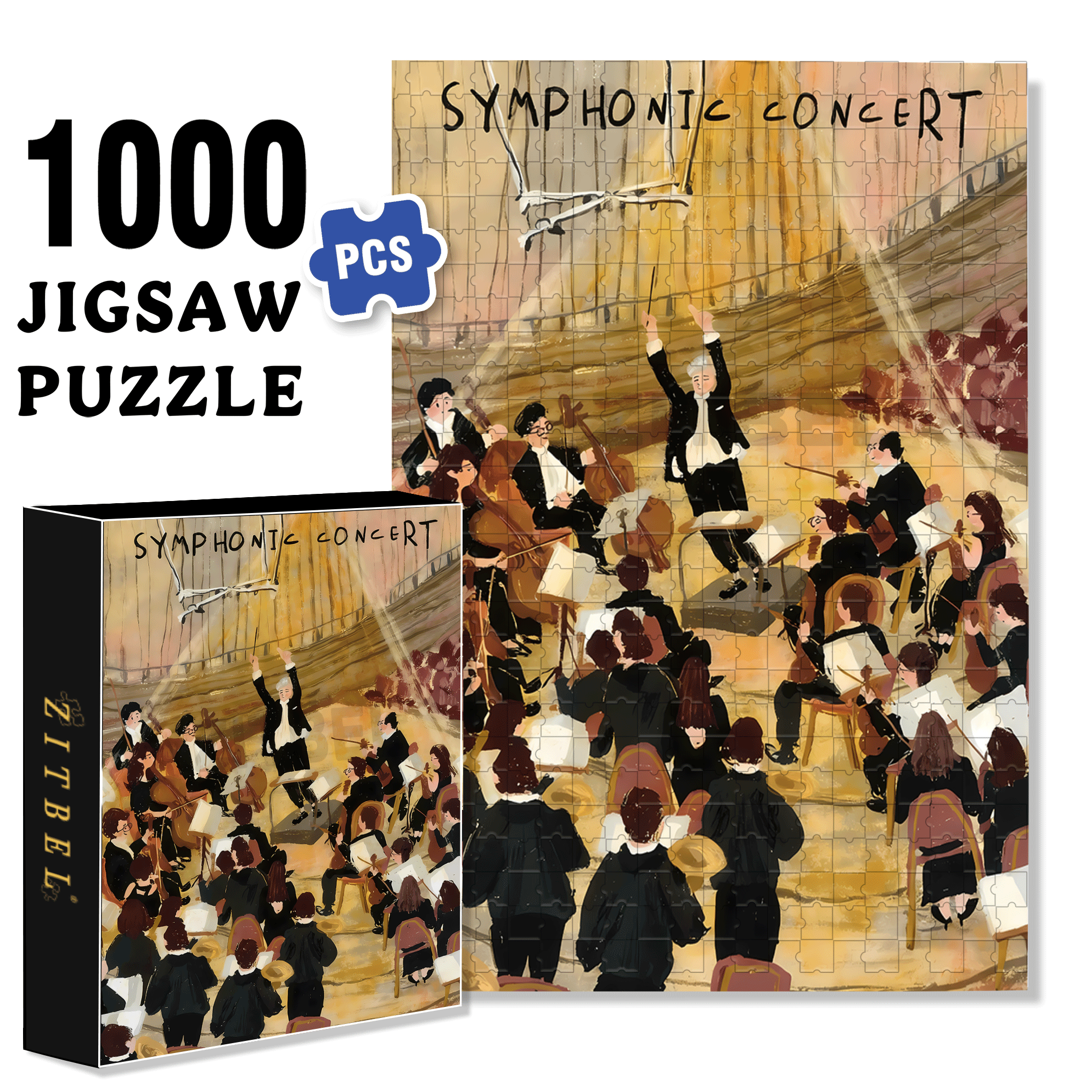 At The Concert 500pcs/1000pcs Jigsaw Puzzle, Scratch-Resistant, Interactive Family Game & Brain-Boosting DIY Decor, Perfect for Halloween, Christmas & New Year Gifts, Family Puzzle Game