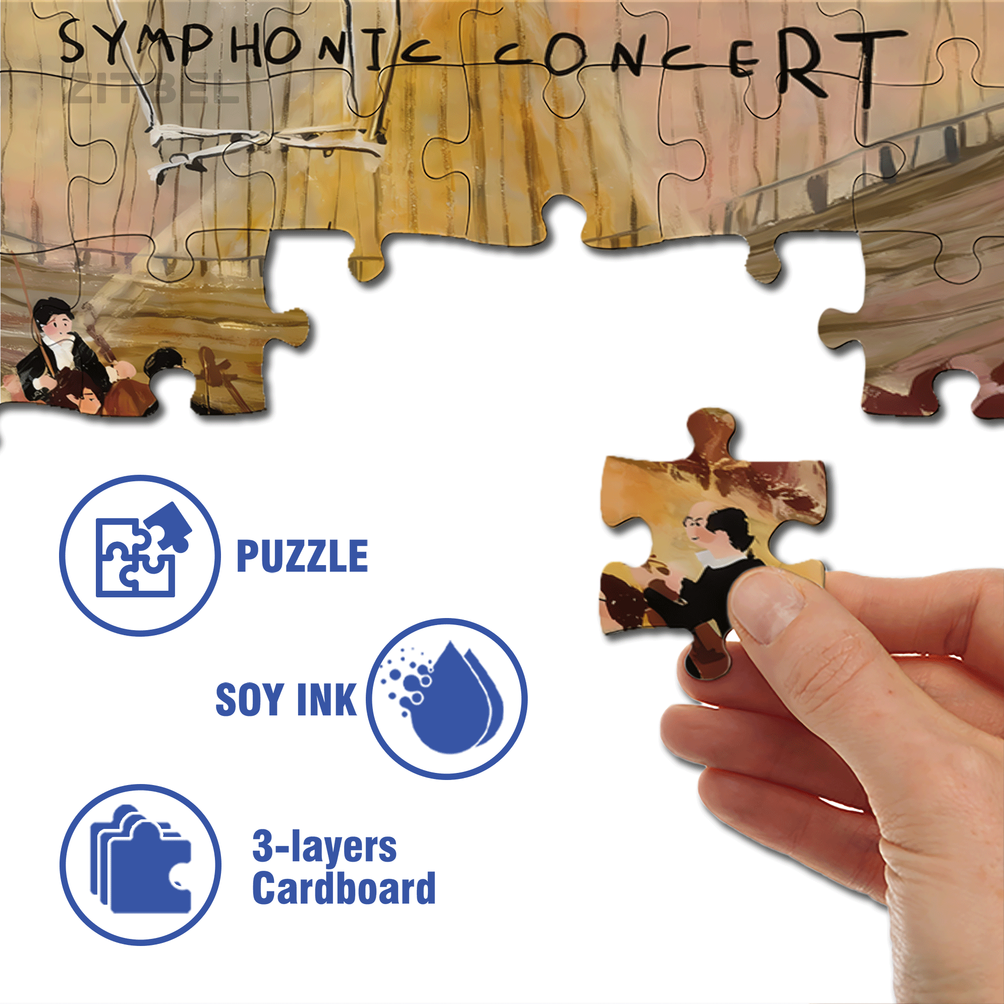 At The Concert 500pcs/1000pcs Jigsaw Puzzle, Scratch-Resistant, Interactive Family Game & Brain-Boosting DIY Decor, Perfect for Halloween, Christmas & New Year Gifts, Family Puzzle Game
