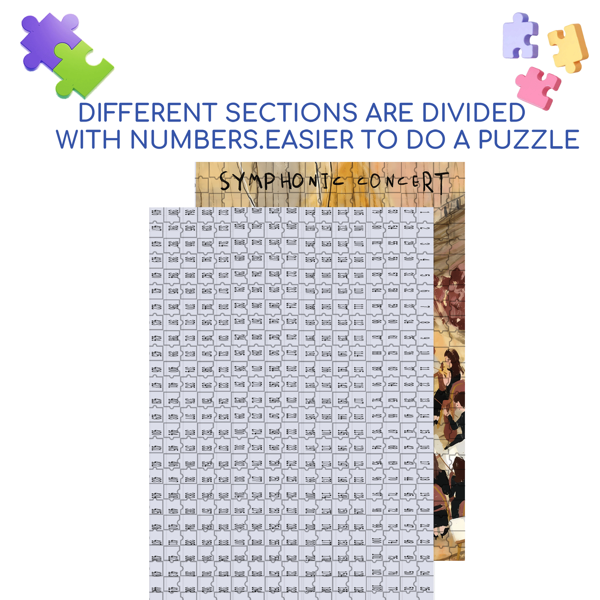 At The Concert 500pcs/1000pcs Jigsaw Puzzle, Scratch-Resistant, Interactive Family Game & Brain-Boosting DIY Decor, Perfect for Halloween, Christmas & New Year Gifts, Family Puzzle Game