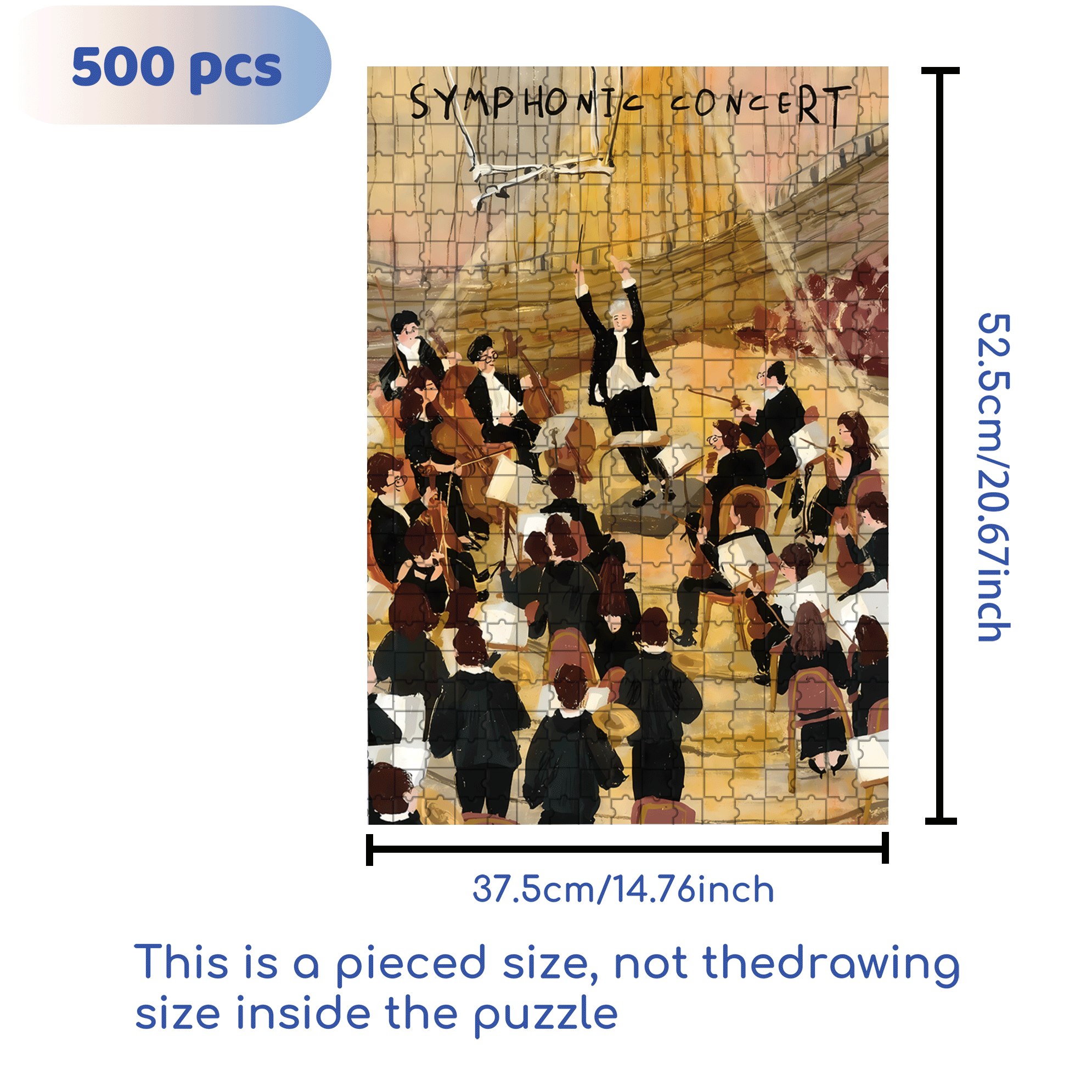 At The Concert 500pcs/1000pcs Jigsaw Puzzle, Scratch-Resistant, Interactive Family Game & Brain-Boosting DIY Decor, Perfect for Halloween, Christmas & New Year Gifts, Family Puzzle Game