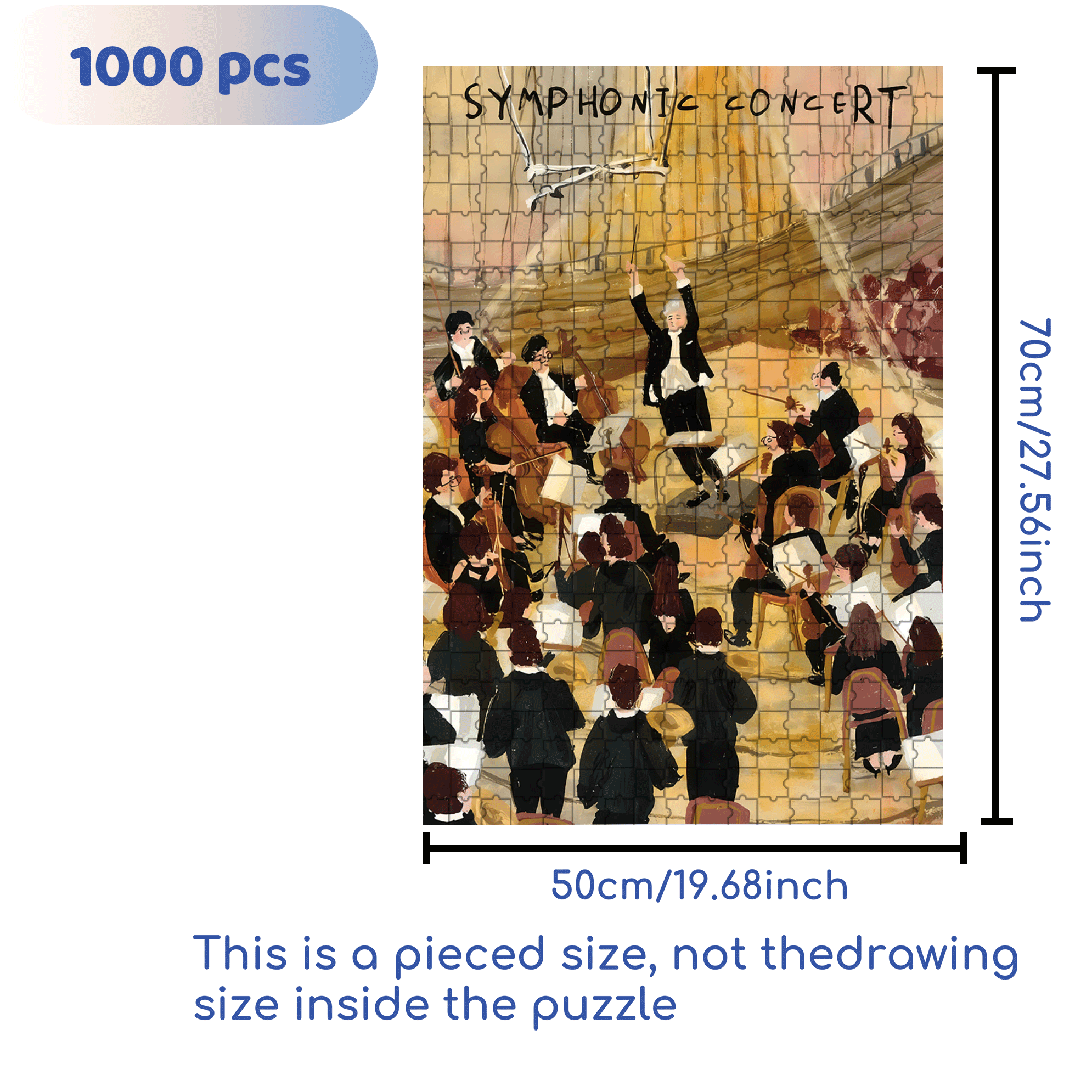 At The Concert 500pcs/1000pcs Jigsaw Puzzle, Scratch-Resistant, Interactive Family Game & Brain-Boosting DIY Decor, Perfect for Halloween, Christmas & New Year Gifts, Family Puzzle Game