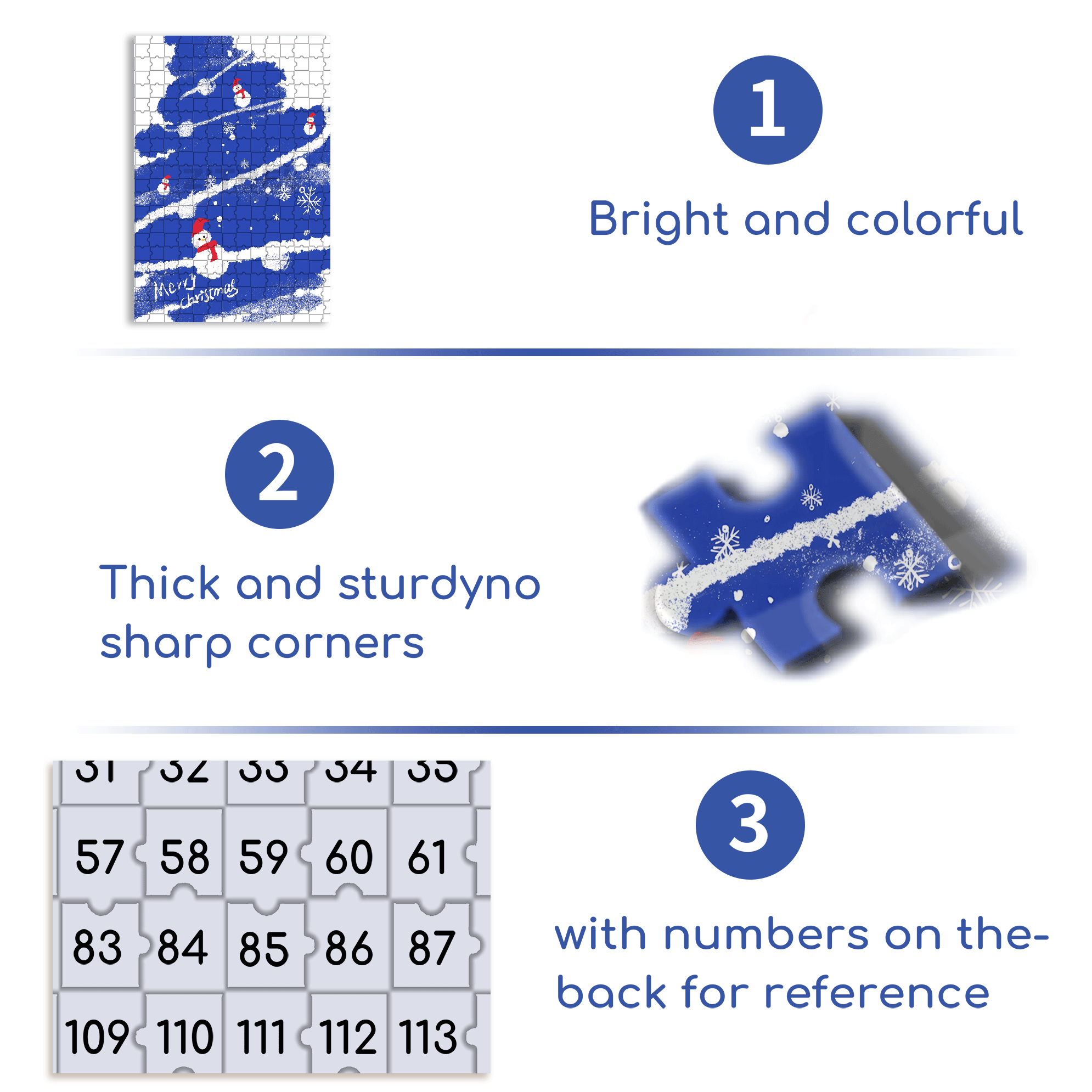 Blue Christmas Tree 500pcs/1000pcs Jigsaw Puzzle, Scratch-Resistant, Interactive Family Game & Brain-Boosting DIY Decor, Perfect for Halloween, Christmas & New Year Gifts, Family Puzzle Game