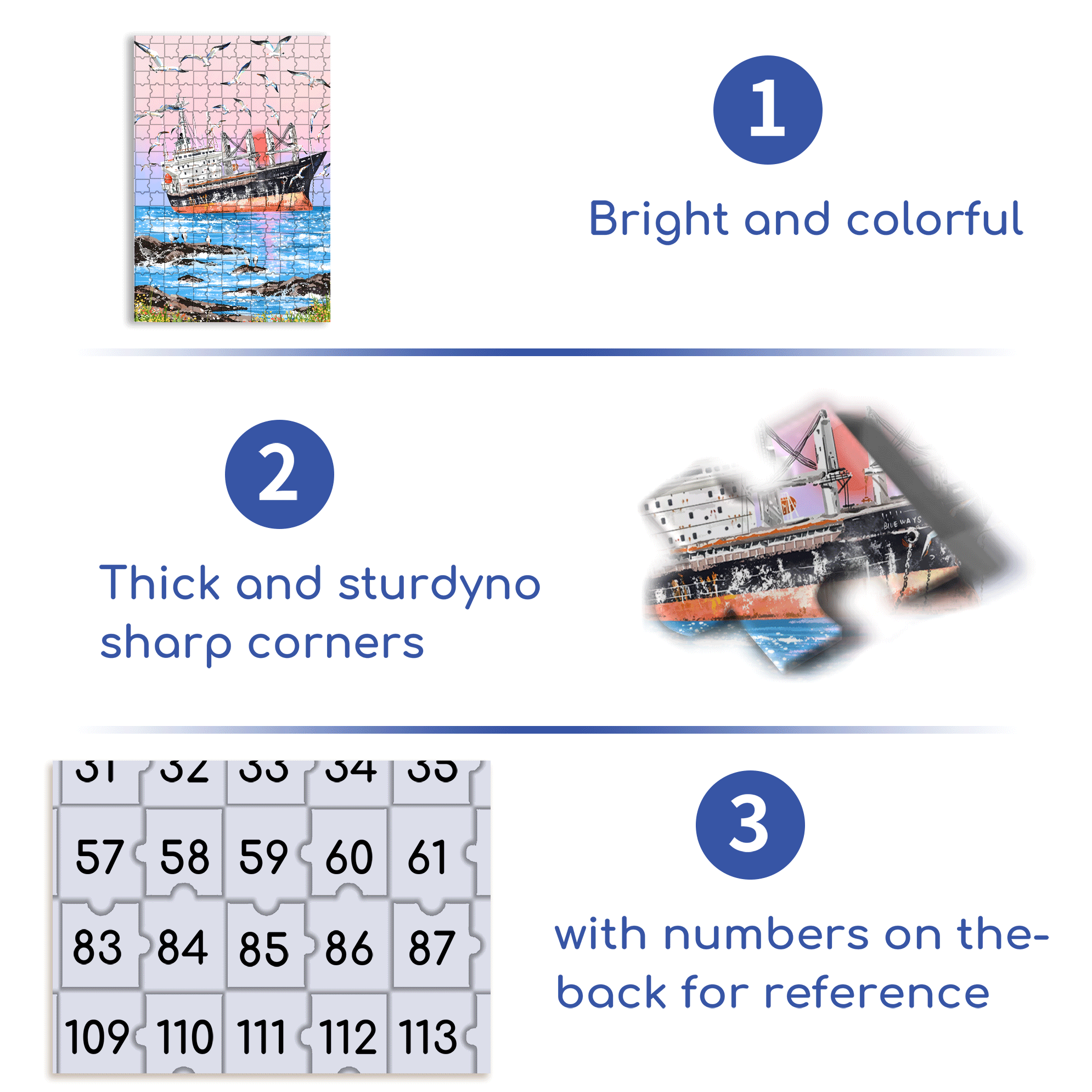 Blue Ways 500pcs/1000pcs Jigsaw Puzzle, Scratch-Resistant, Interactive Family Game & Brain-Boosting DIY Decor, Perfect for Halloween, Christmas & New Year Gifts, Family Puzzle Game