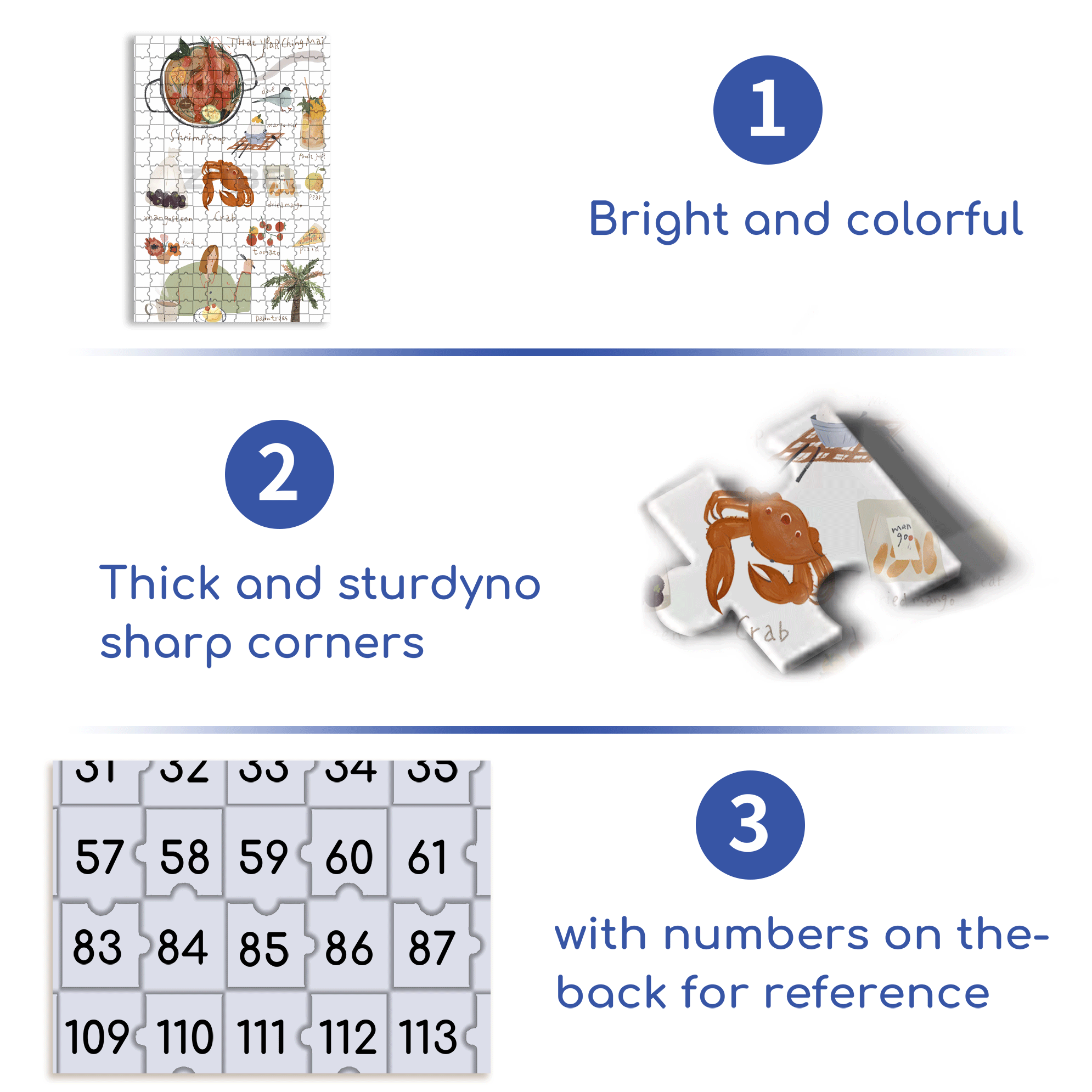 Chiang Mai Diary 500pcs/1000pcs Jigsaw Puzzle, Scratch-Resistant, Interactive Family Game & Brain-Boosting DIY Decor, Perfect for Halloween, Christmas & New Year Gifts, Family Puzzle Game
