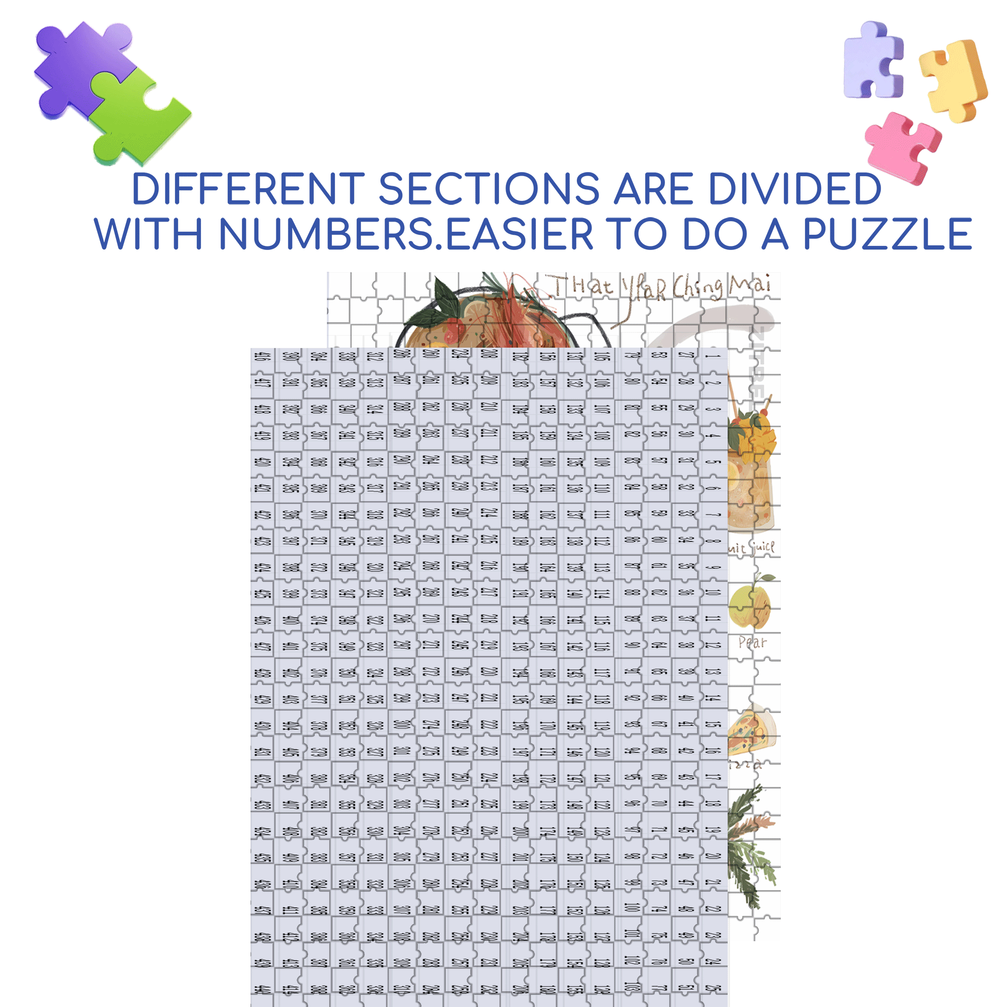 Chiang Mai Diary 500pcs/1000pcs Jigsaw Puzzle, Scratch-Resistant, Interactive Family Game & Brain-Boosting DIY Decor, Perfect for Halloween, Christmas & New Year Gifts, Family Puzzle Game