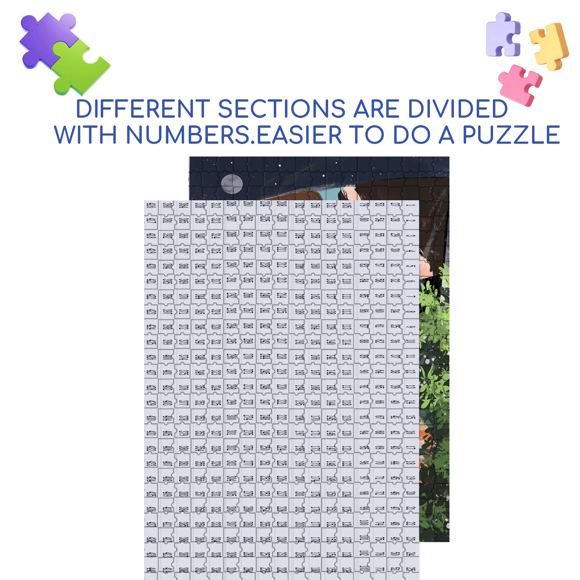 Creating Romance 500pcs/1000pcs Jigsaw Puzzle, Scratch-Resistant, Interactive Family Game & Brain-Boosting DIY Decor, Perfect for Halloween, Christmas & New Year Gifts, Family Puzzle Game