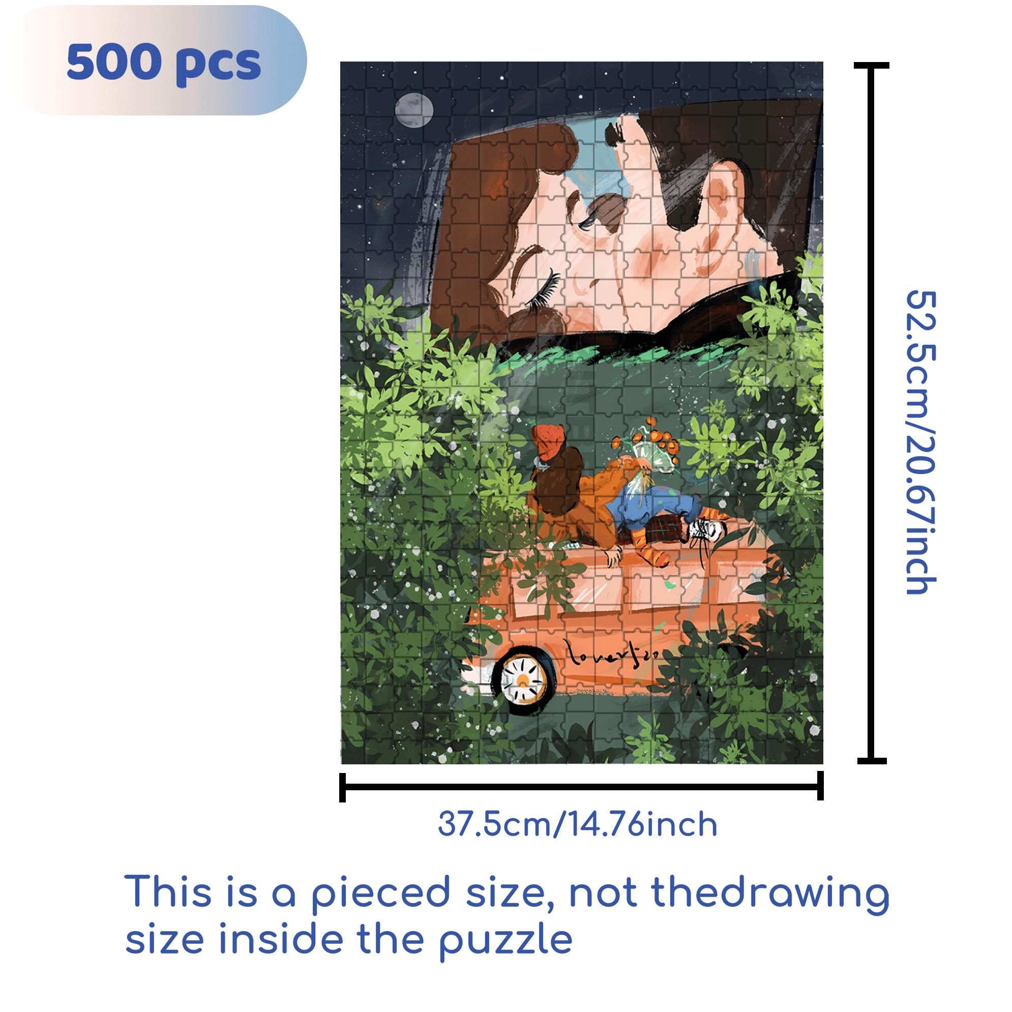 Creating Romance 500pcs/1000pcs Jigsaw Puzzle, Scratch-Resistant, Interactive Family Game & Brain-Boosting DIY Decor, Perfect for Halloween, Christmas & New Year Gifts, Family Puzzle Game