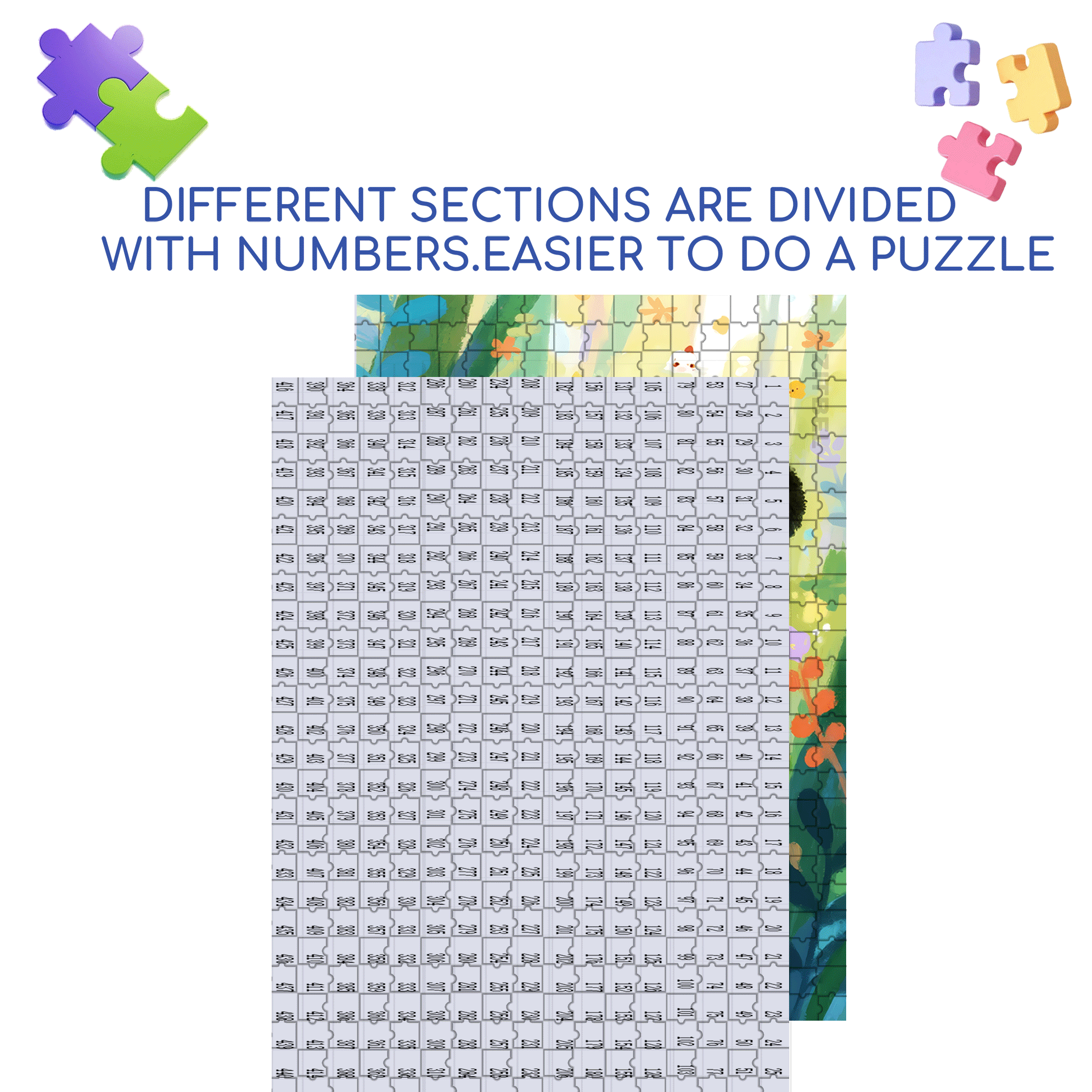 Cute Panda 2 500pcs/1000pcs Jigsaw Puzzle, Scratch-Resistant, Interactive Family Game & Brain-Boosting DIY Decor, Perfect for Halloween, Christmas & New Year Gifts, Family Puzzle Game