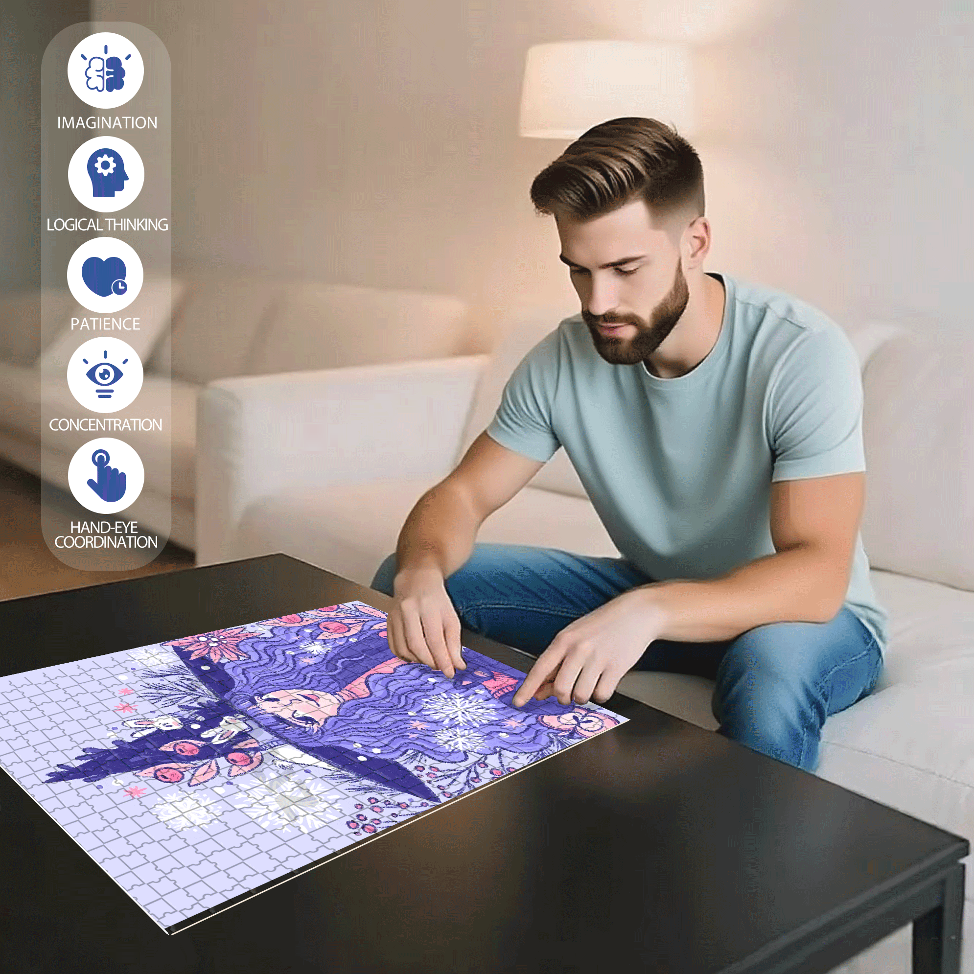 Diary Of An Apprentice Witch's Life 11 500pcs/1000pcs Jigsaw Puzzle, Scratch-Resistant, Interactive Family Game & Brain-Boosting DIY Decor, Perfect for Halloween, Christmas & New Year Gifts, Family Puzzle Game