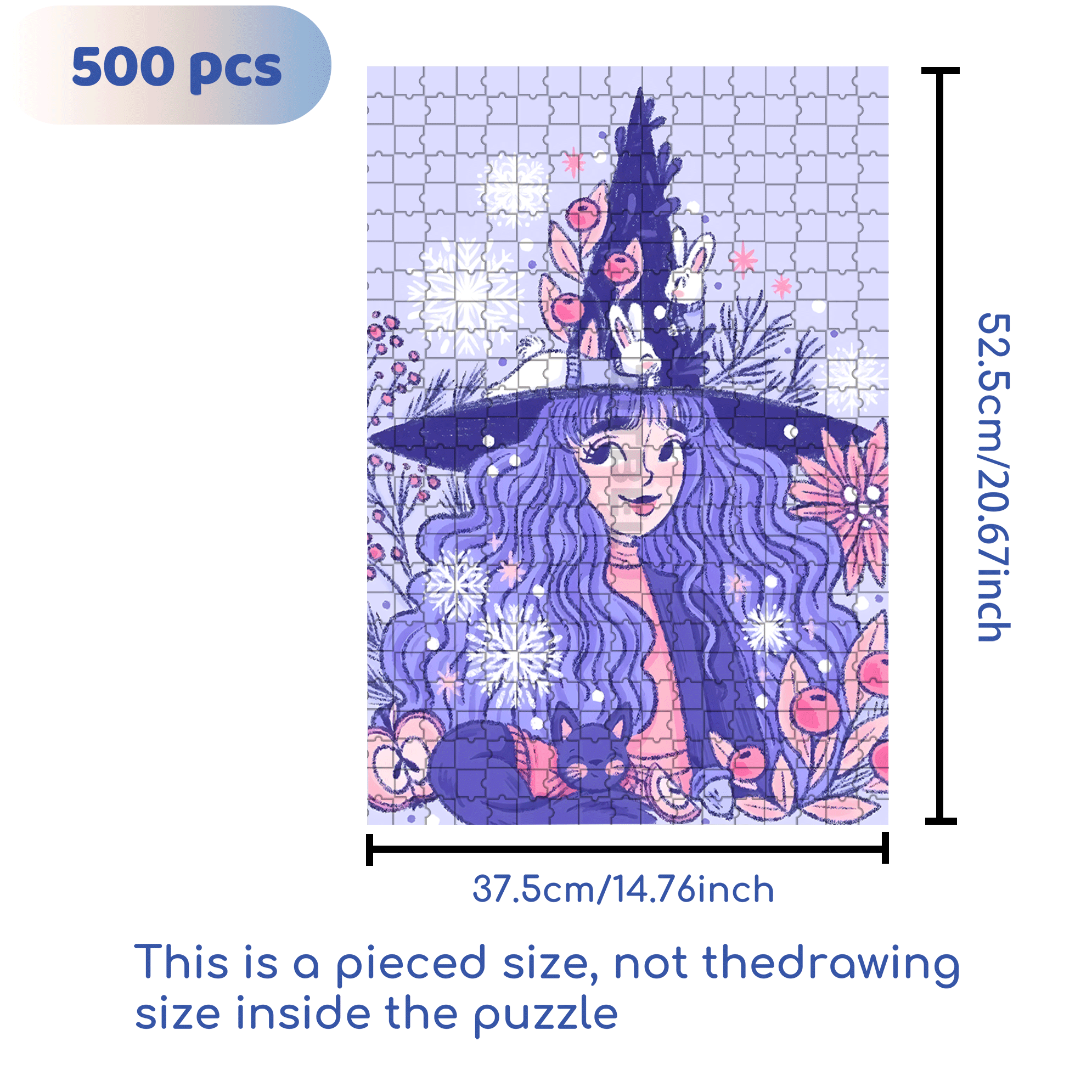 Diary Of An Apprentice Witch's Life 11 500pcs/1000pcs Jigsaw Puzzle, Scratch-Resistant, Interactive Family Game & Brain-Boosting DIY Decor, Perfect for Halloween, Christmas & New Year Gifts, Family Puzzle Game